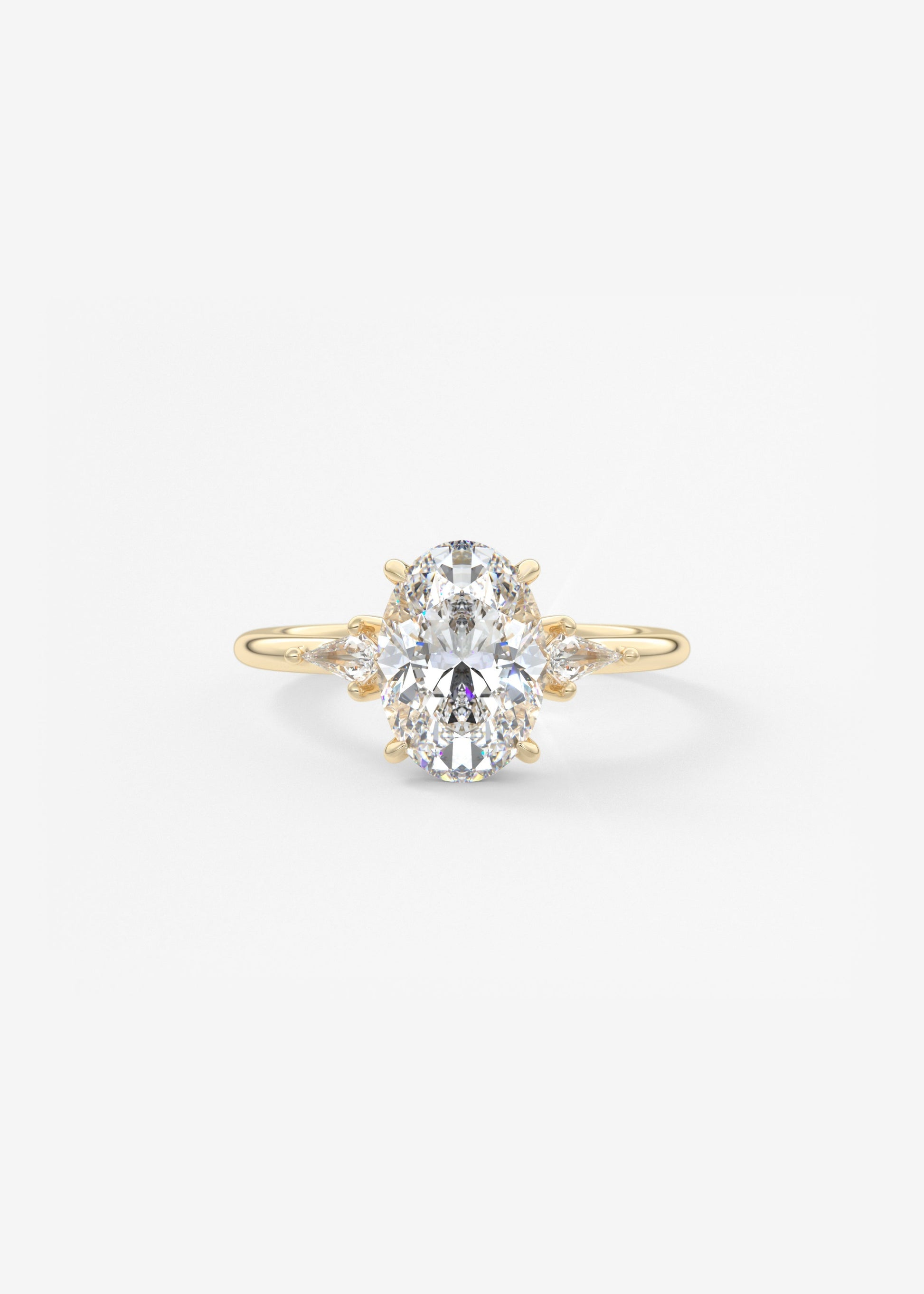 Oval Solitaire With Raised Basket Gallery Lab Grown Diamond Engagement Ring
