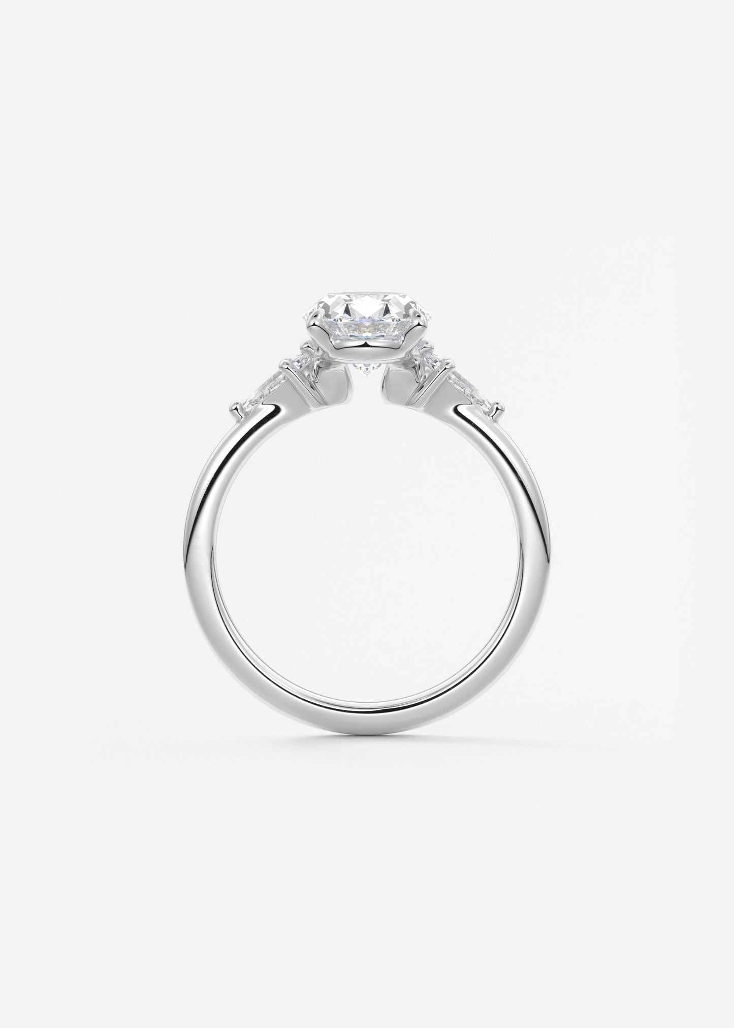 Oval Solitaire With Raised Basket Gallery Lab Grown Diamond Engagement Ring