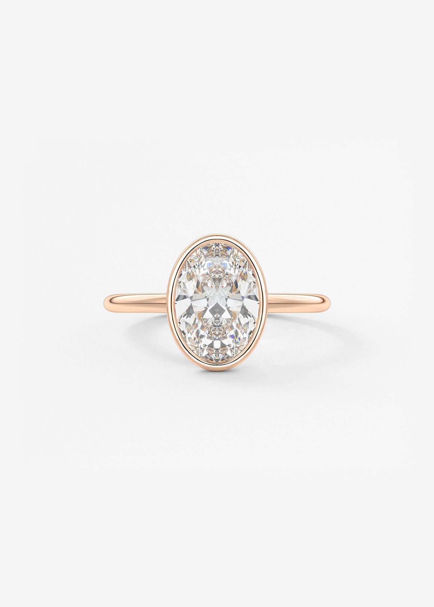 Oval Solitaire With Raised Basket Gallery Lab Grown Diamond Engagement Ring