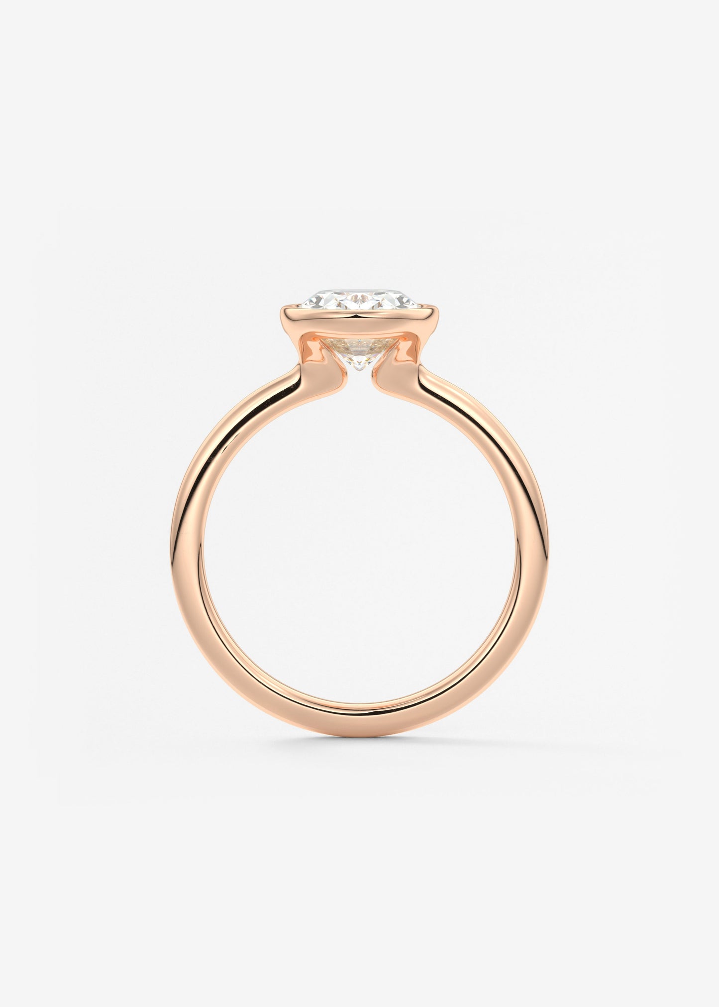 Oval Solitaire With Raised Basket Gallery Lab Grown Diamond Engagement Ring