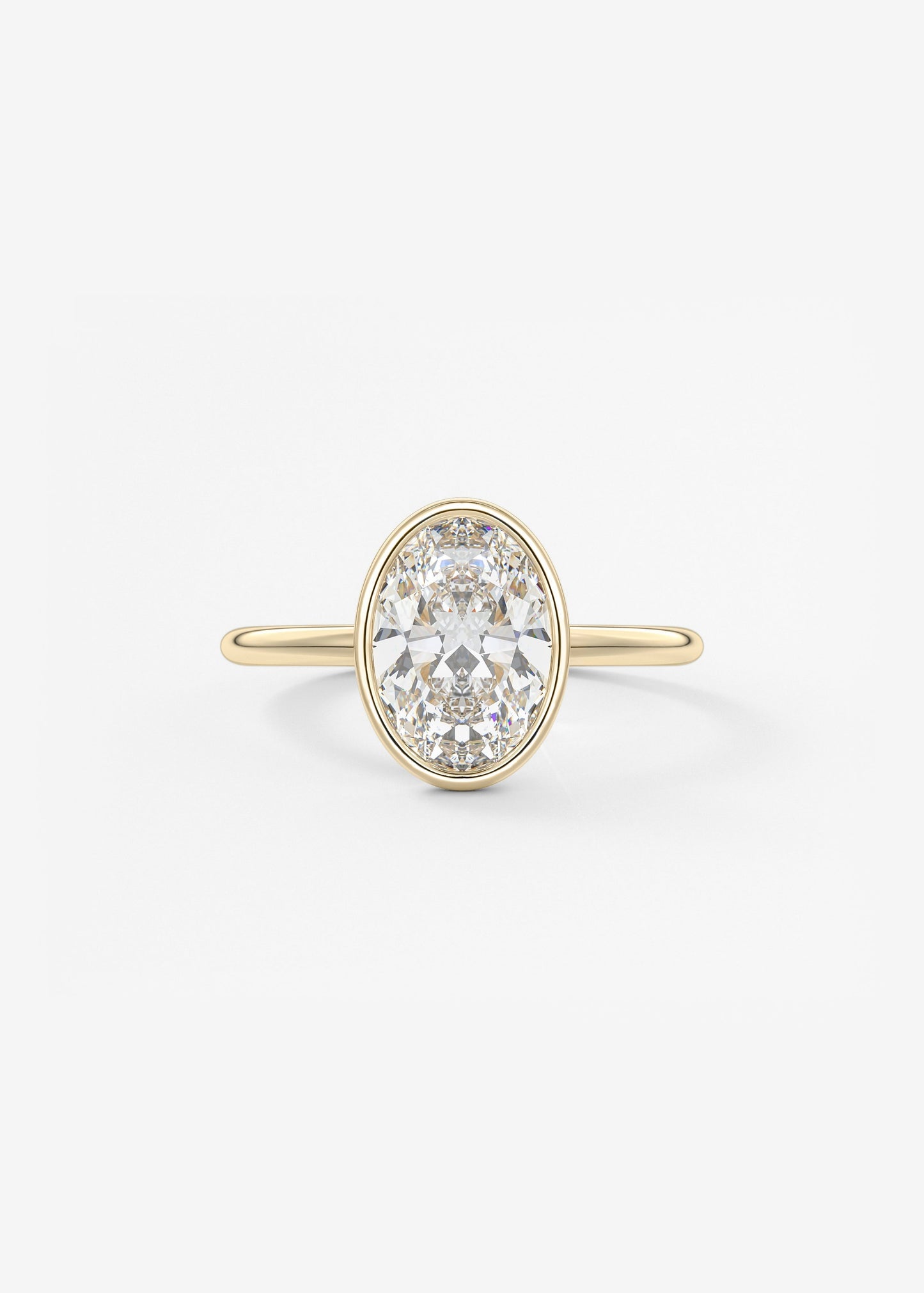 Oval Solitaire With Raised Basket Gallery Lab Grown Diamond Engagement Ring