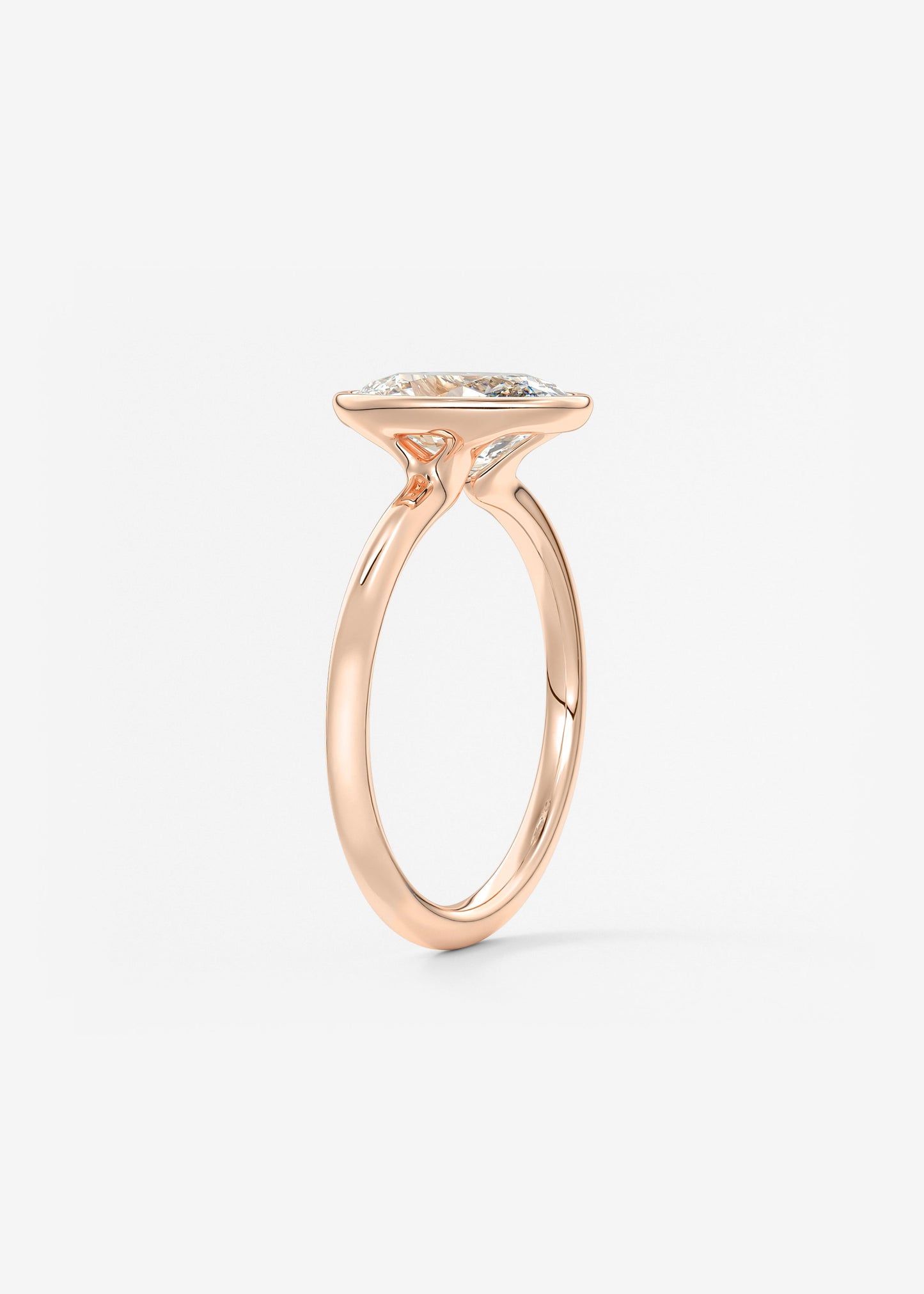 Oval Solitaire With Raised Basket Gallery Lab Grown Diamond Engagement Ring