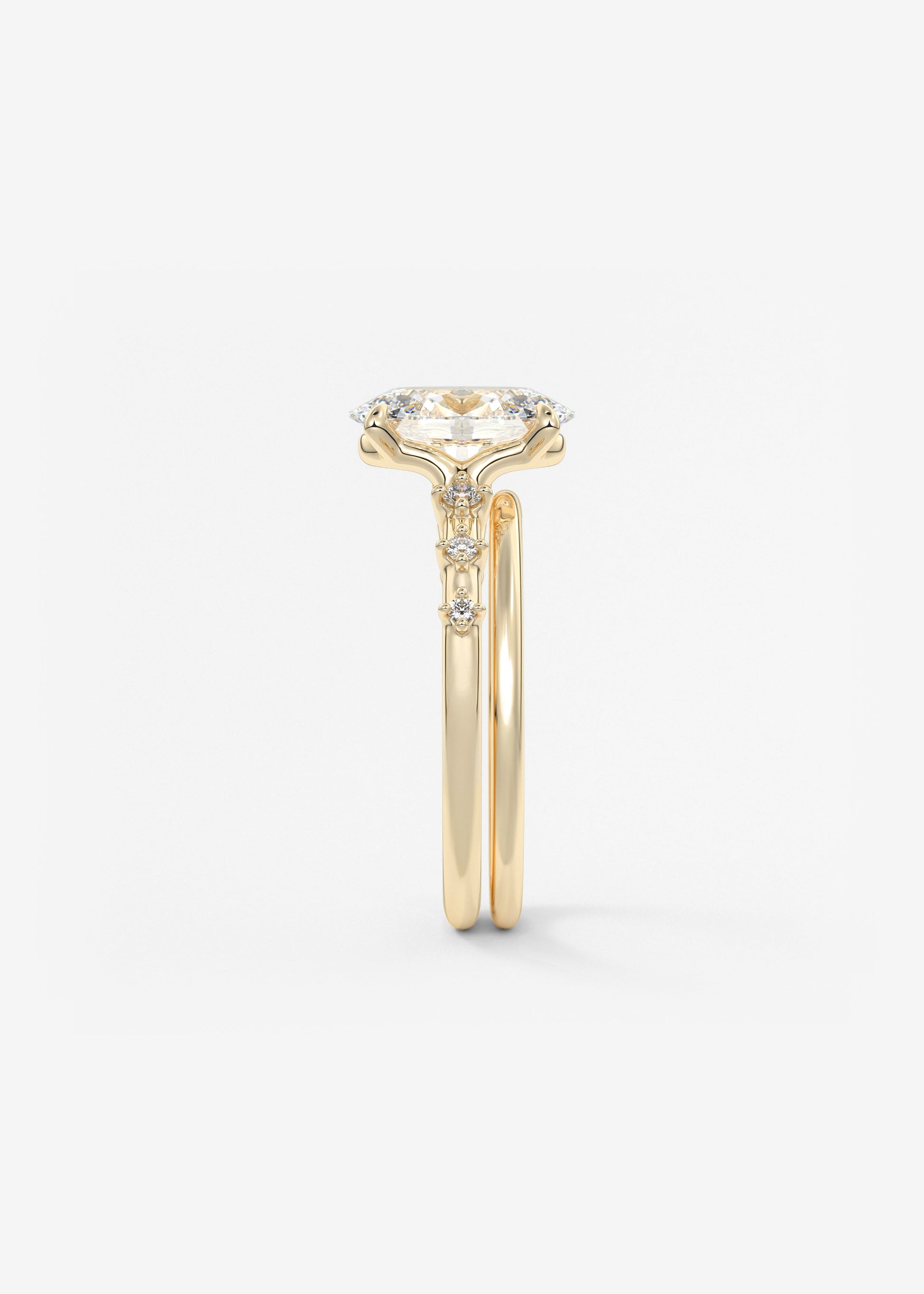 Oval Solitaire With Raised Basket Gallery Lab Grown Diamond Engagement Ring