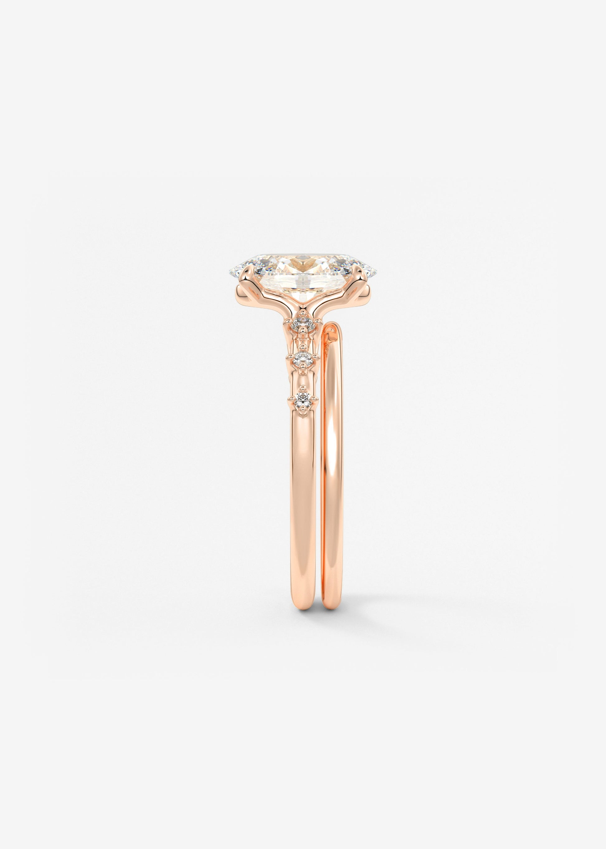Oval Solitaire With Raised Basket Gallery Lab Grown Diamond Engagement Ring