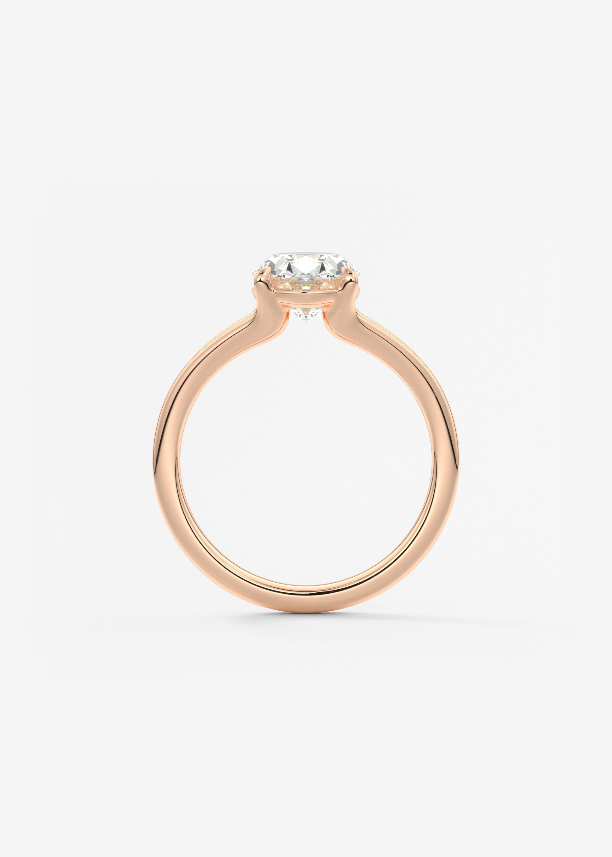 Oval Solitaire With Raised Basket Gallery Lab Grown Diamond Engagement Ring