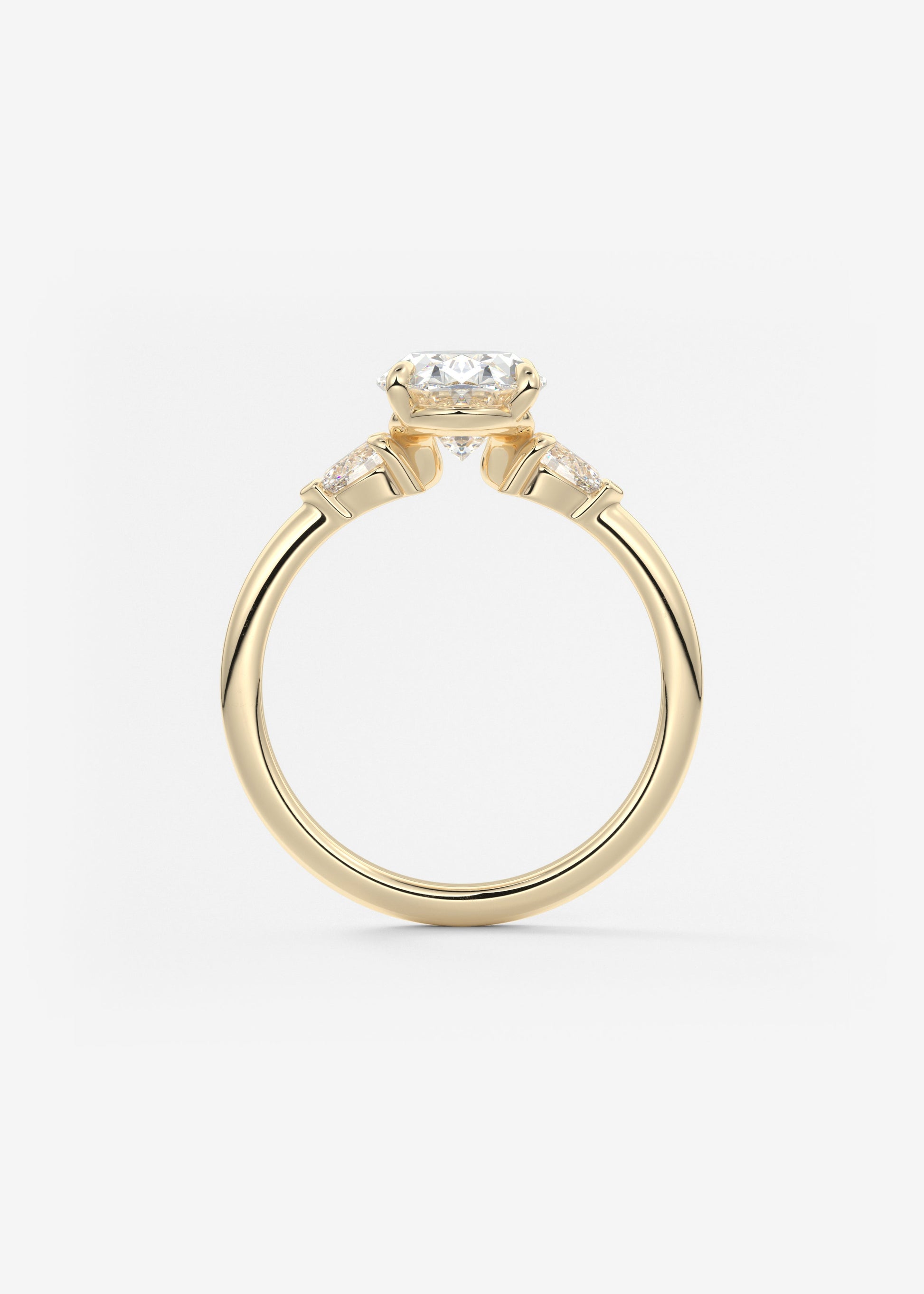 Oval Solitaire With Raised Basket Gallery Lab Grown Diamond Engagement Ring