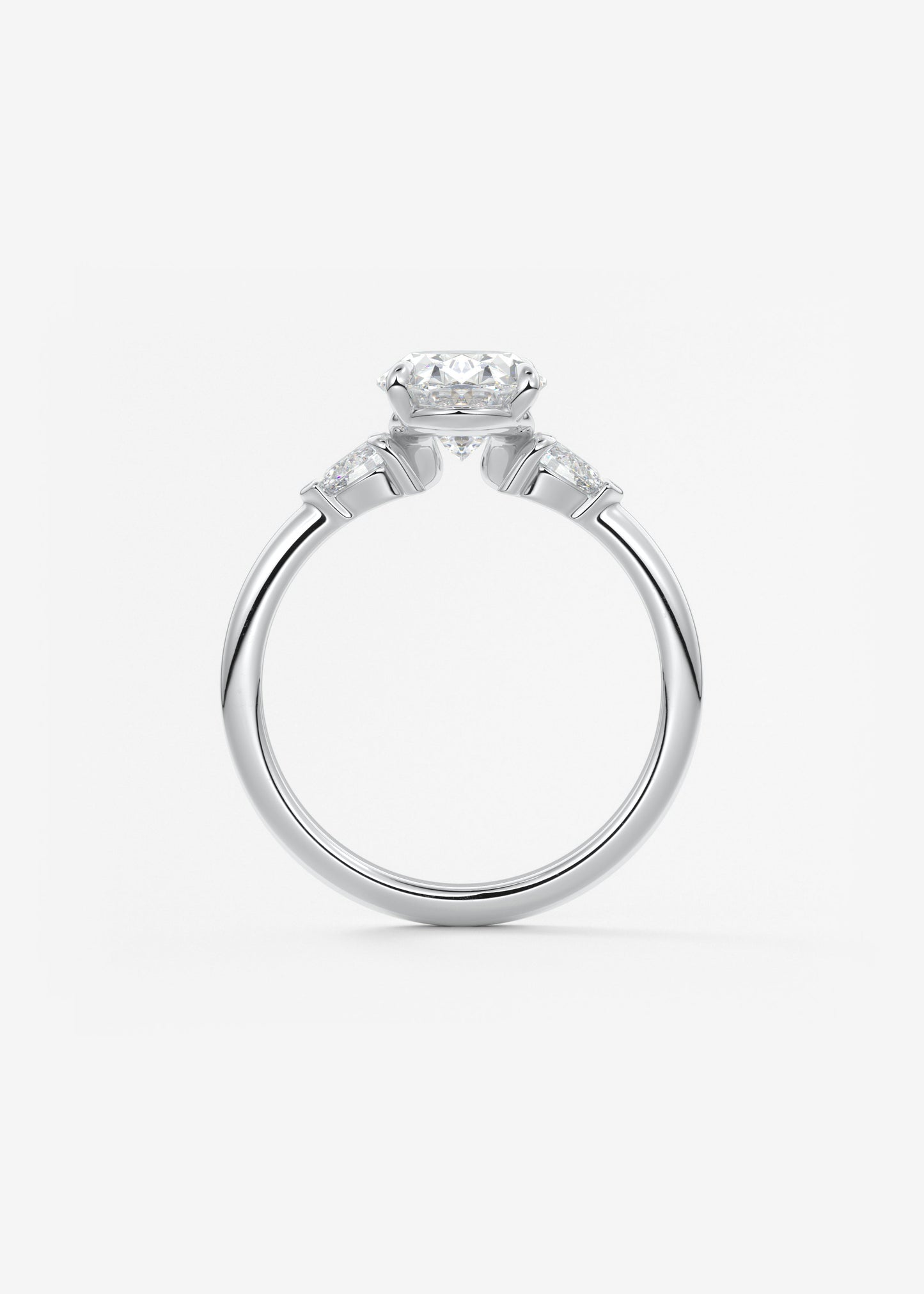 Oval Solitaire With Raised Basket Gallery Lab Grown Diamond Engagement Ring