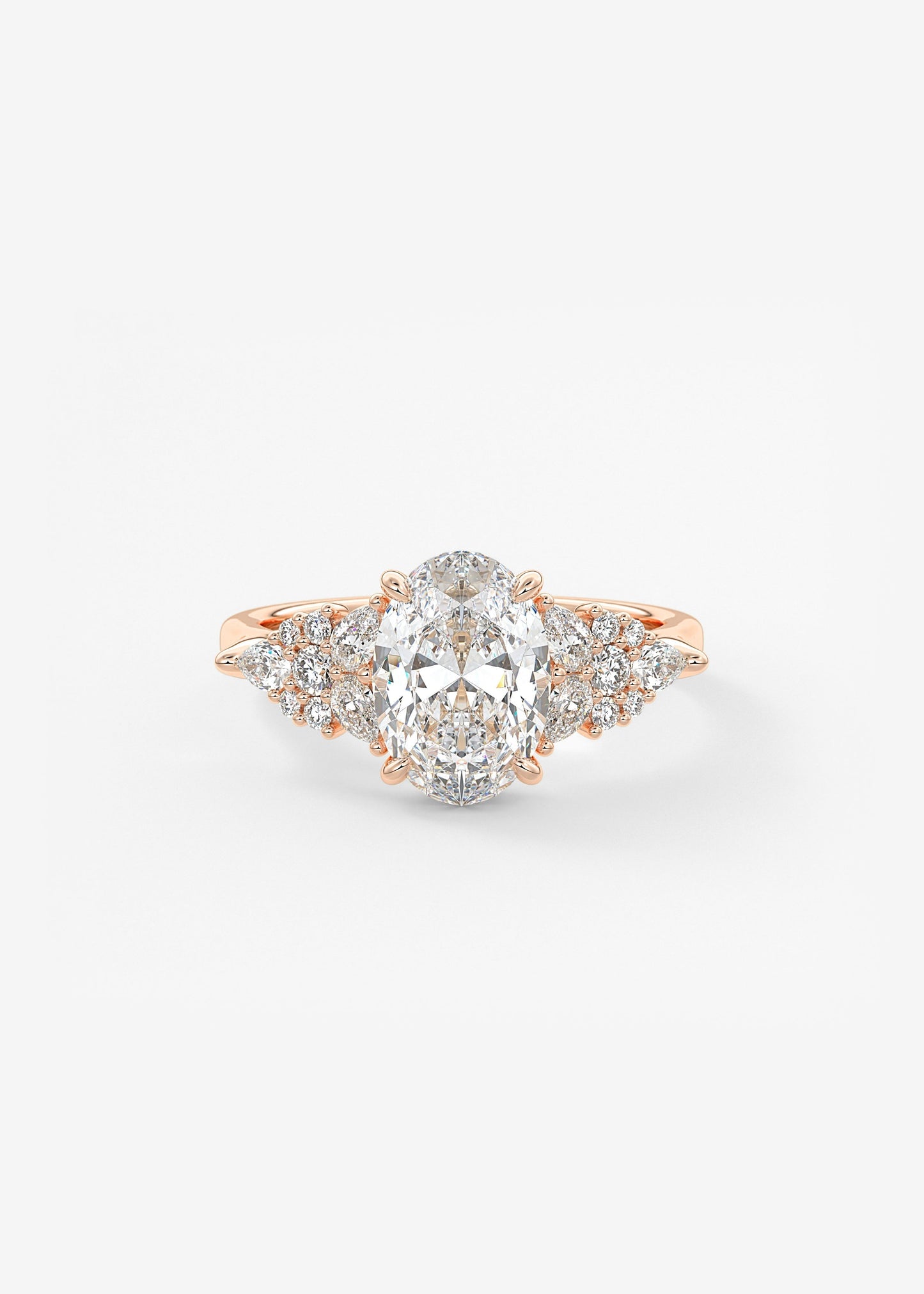 Oval Solitaire With Raised Basket Gallery Lab Grown Diamond Engagement Ring