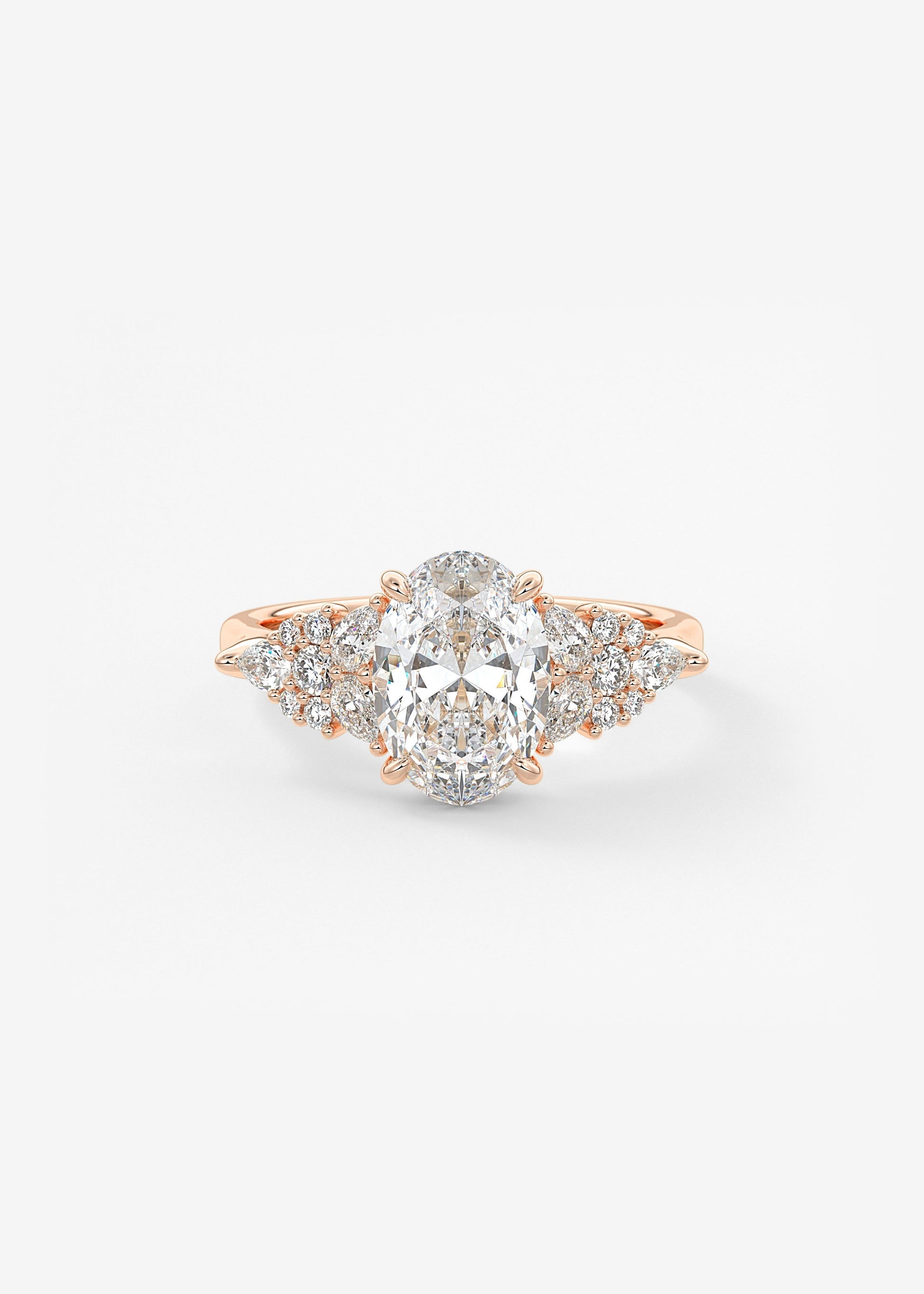 Oval Solitaire With Raised Basket Gallery Lab Grown Diamond Engagement Ring