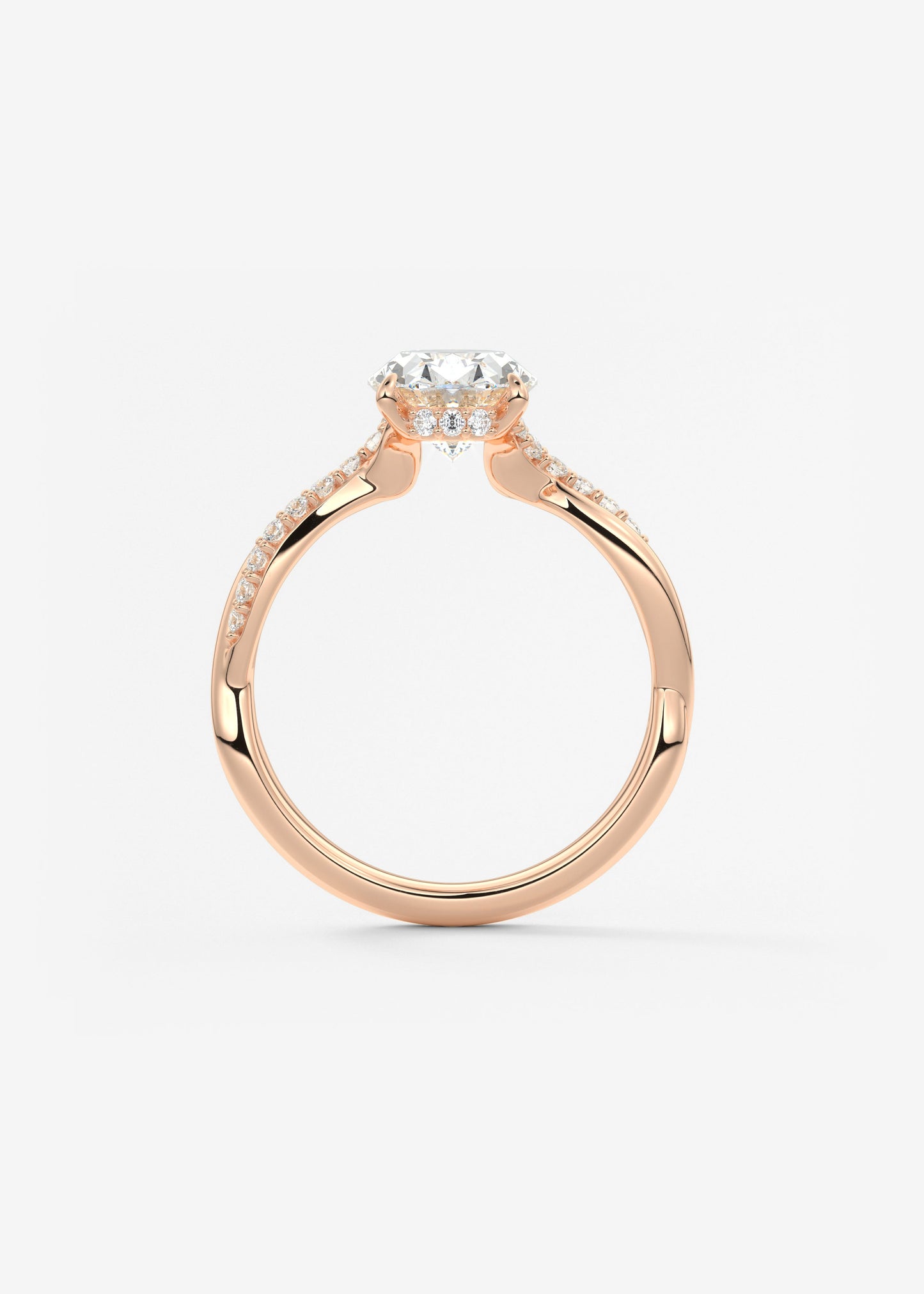 Oval Solitaire With Raised Basket Gallery Lab Grown Diamond Engagement Ring
