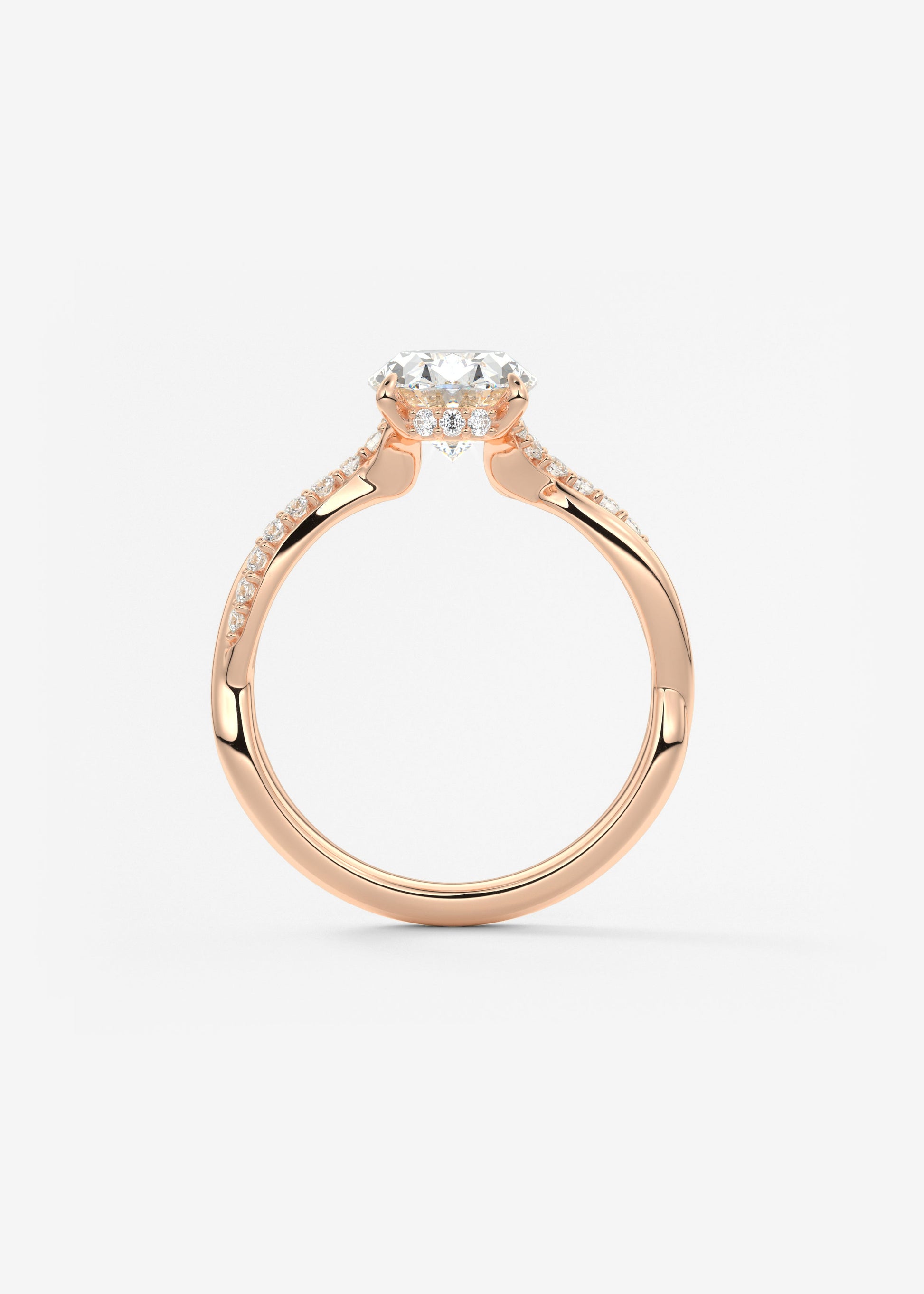 Oval Solitaire With Raised Basket Gallery Lab Grown Diamond Engagement Ring