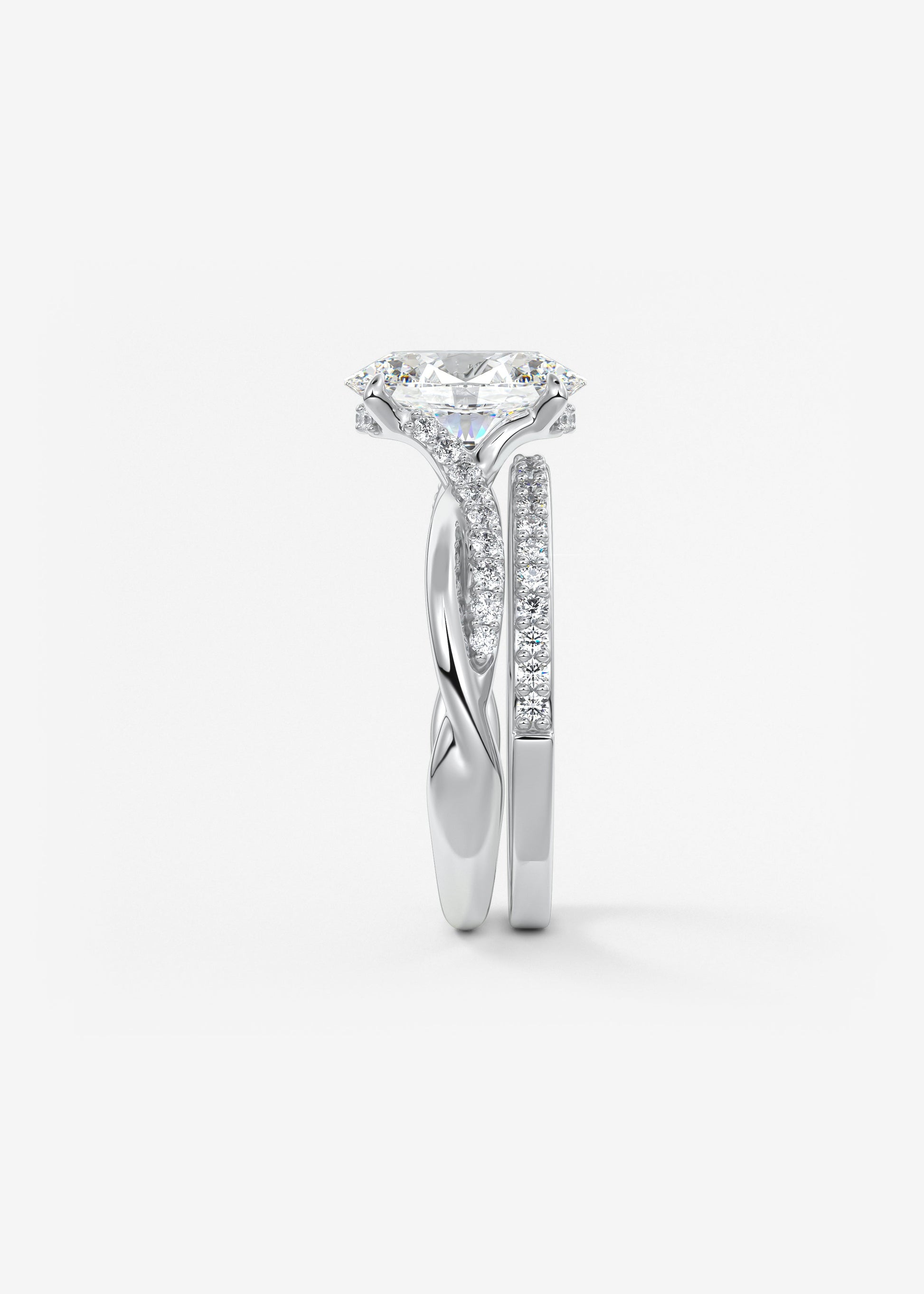 Oval Solitaire With Raised Basket Gallery Lab Grown Diamond Engagement Ring