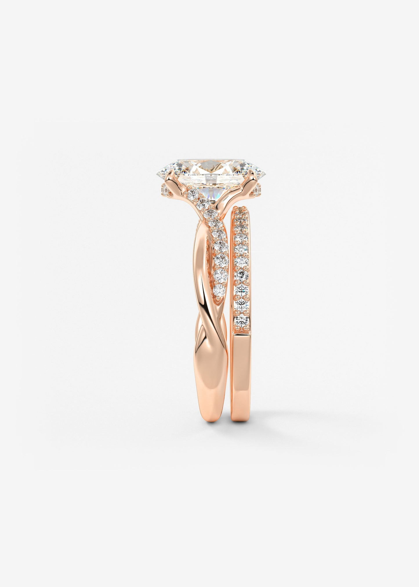 Oval Solitaire With Raised Basket Gallery Lab Grown Diamond Engagement Ring