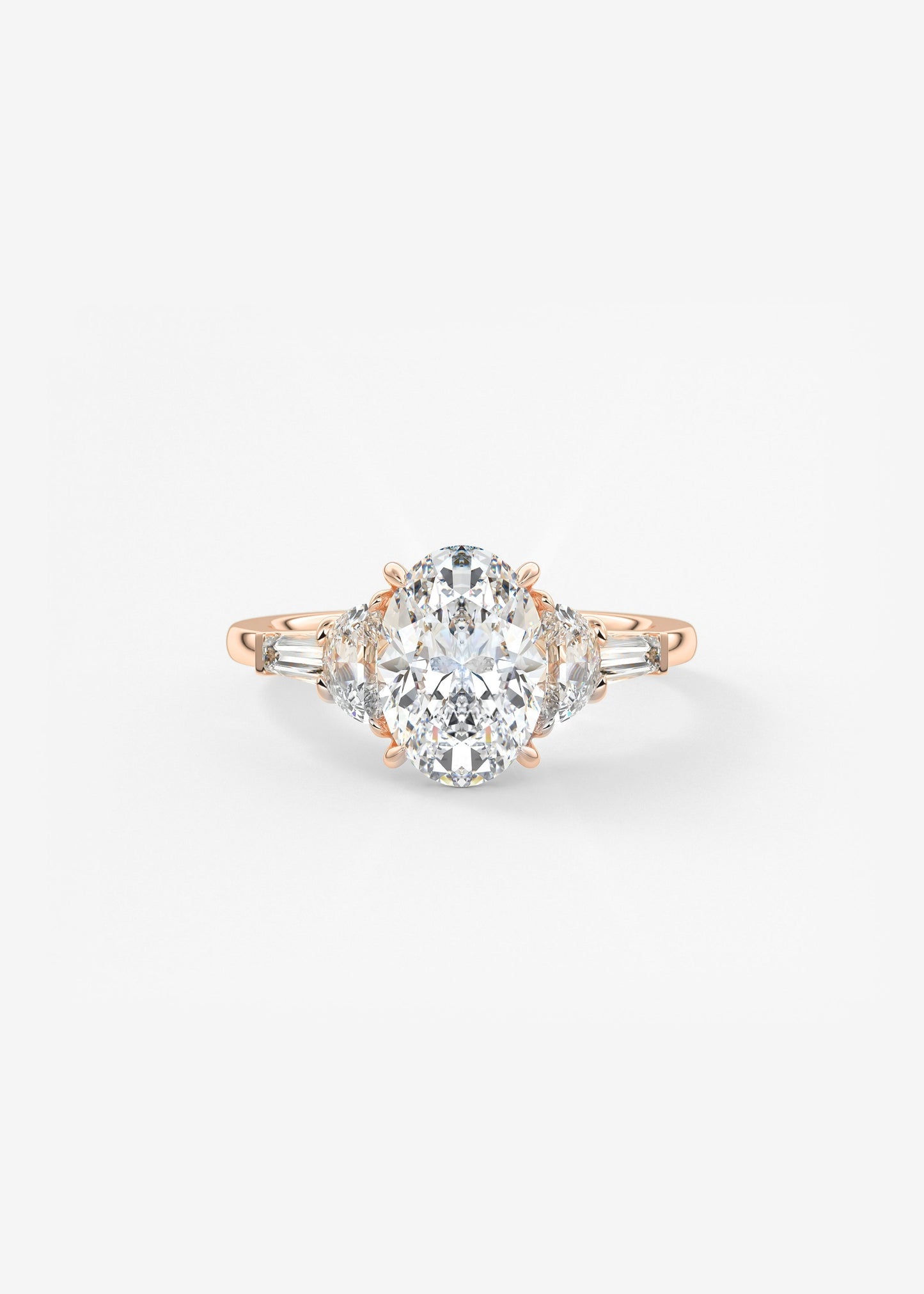 Oval Solitaire With Raised Basket Gallery Lab Grown Diamond Engagement Ring