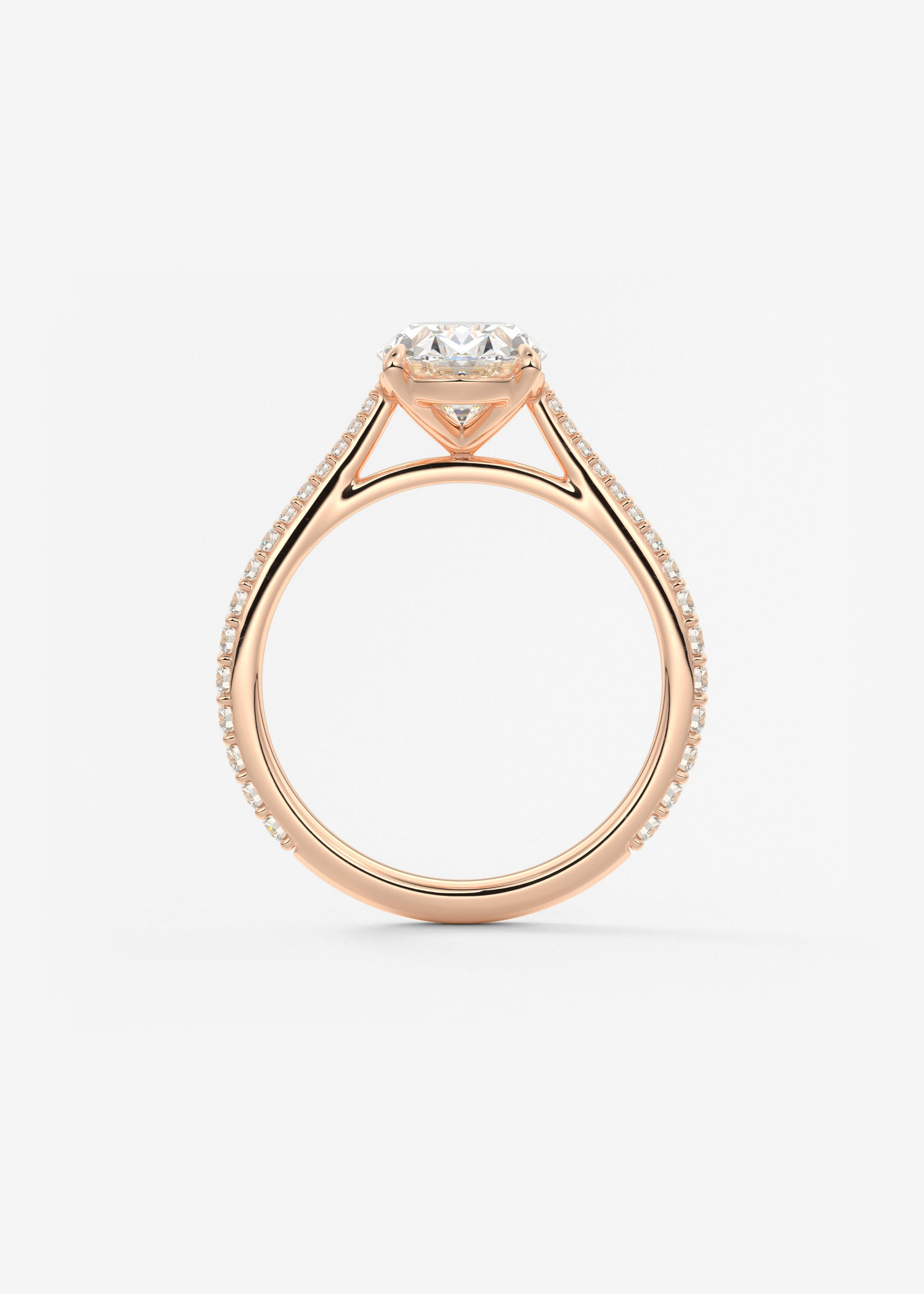 Oval Solitaire With Raised Basket Gallery Lab Grown Diamond Engagement Ring