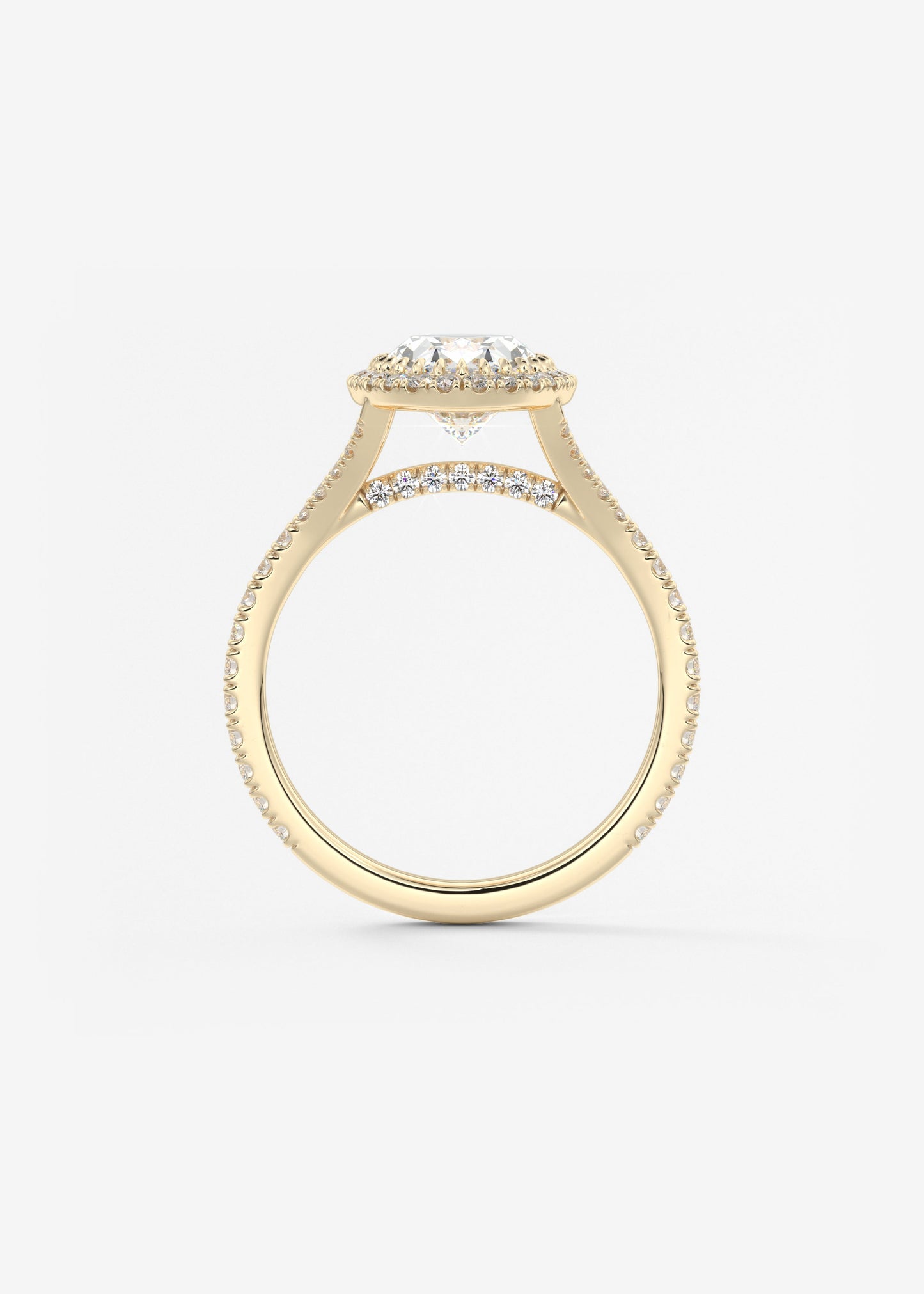 Oval Solitaire With Raised Basket Gallery Lab Grown Diamond Engagement Ring
