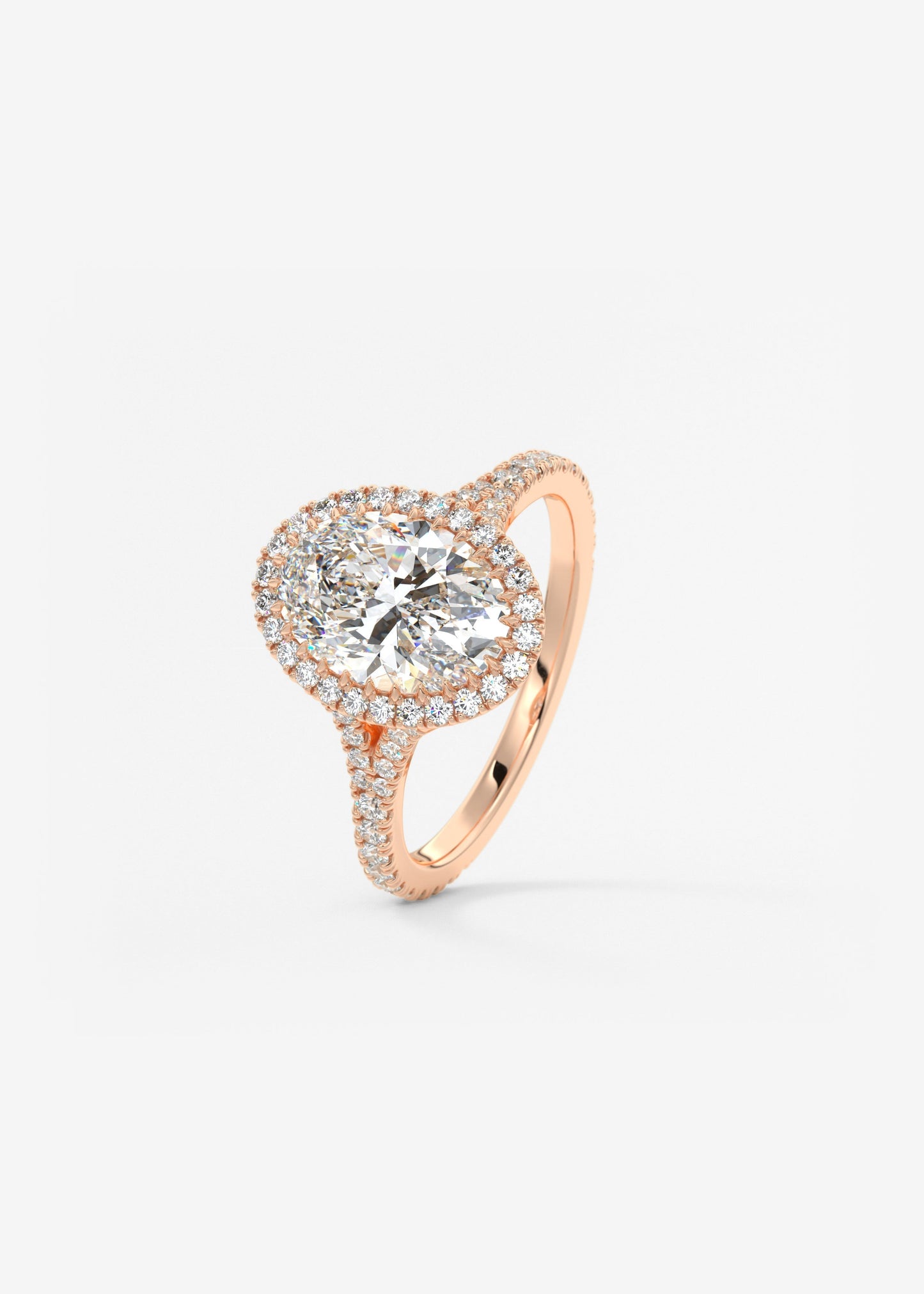 Oval Solitaire With Raised Basket Gallery Lab Grown Diamond Engagement Ring