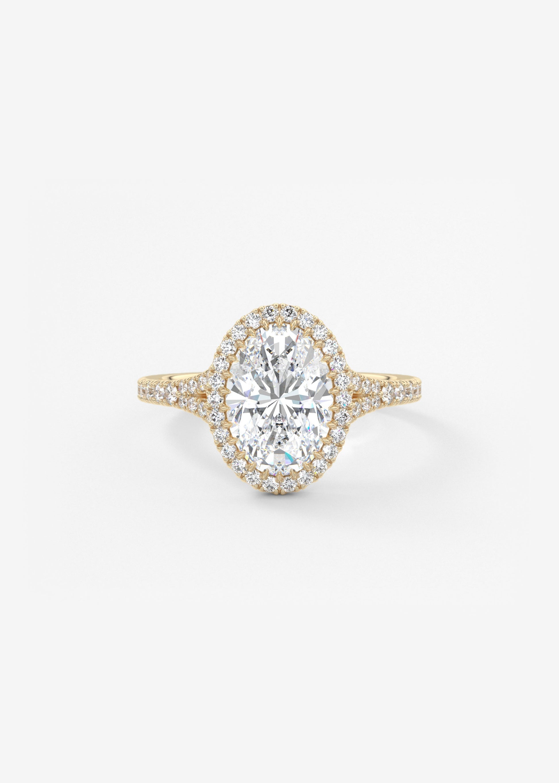 Oval Solitaire With Raised Basket Gallery Lab Grown Diamond Engagement Ring