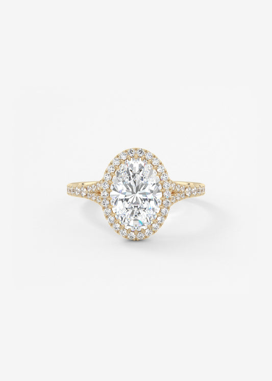 Oval Solitaire With Raised Basket Gallery Lab Grown Diamond Engagement Ring