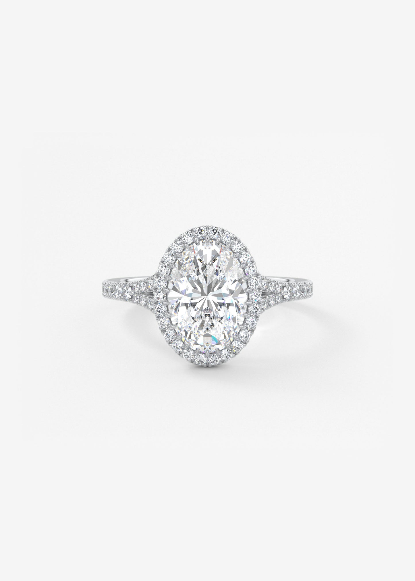 Oval Solitaire With Raised Basket Gallery Lab Grown Diamond Engagement Ring