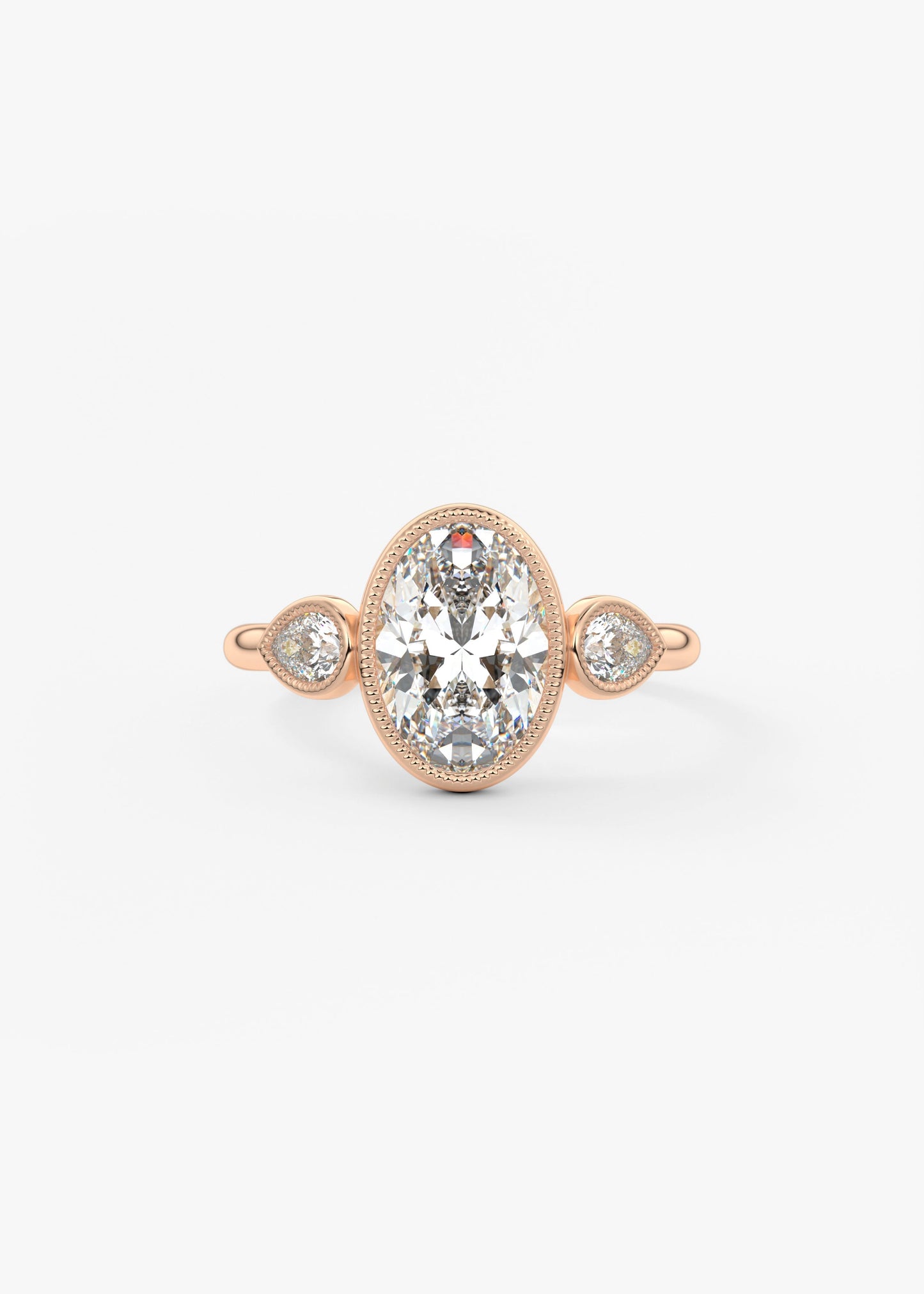 Oval Solitaire With Raised Basket Gallery Lab Grown Diamond Engagement Ring