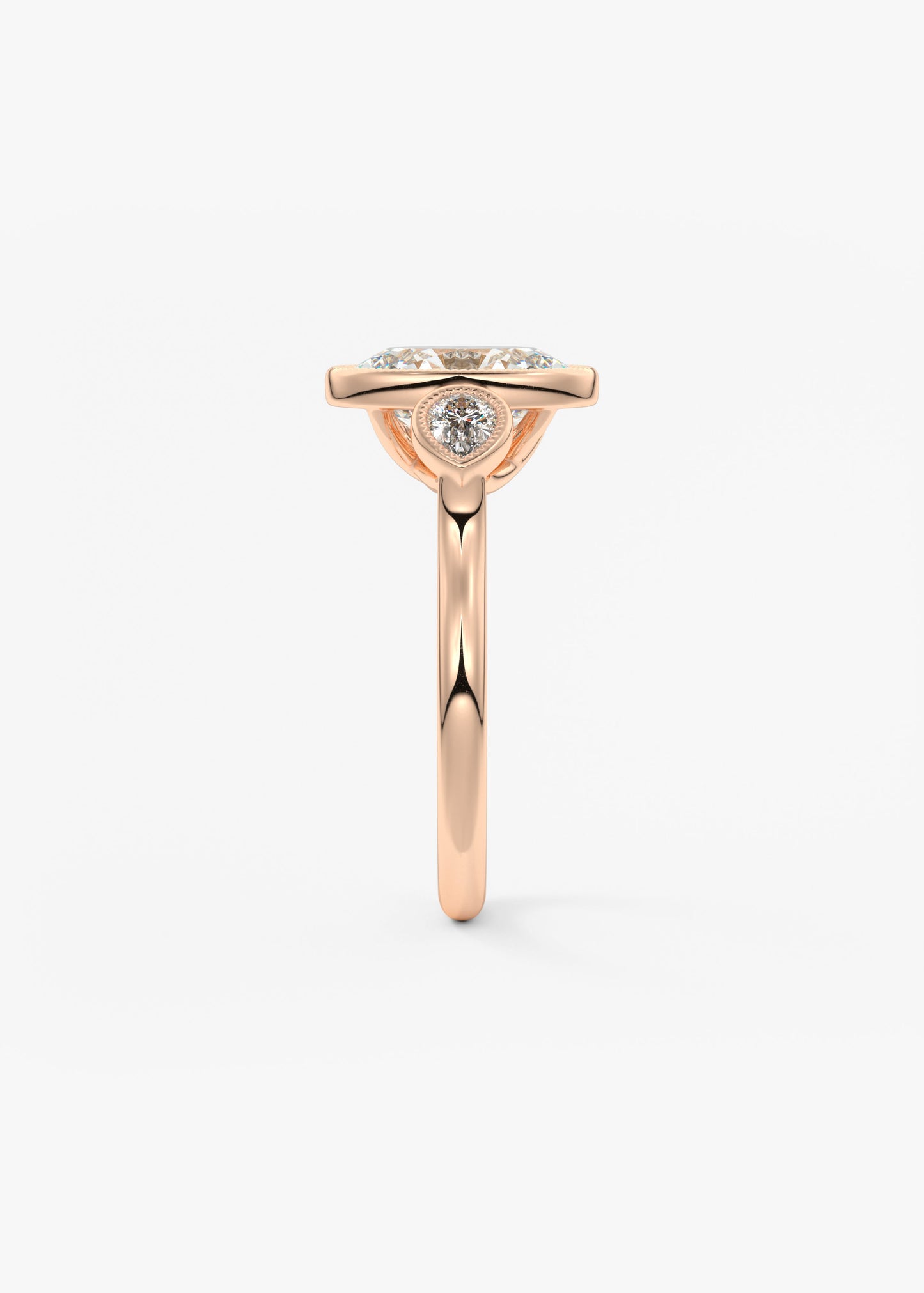 Oval Solitaire With Raised Basket Gallery Lab Grown Diamond Engagement Ring