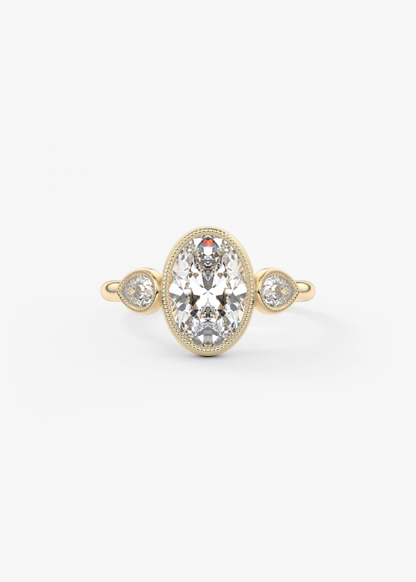 Oval Solitaire With Raised Basket Gallery Lab Grown Diamond Engagement Ring