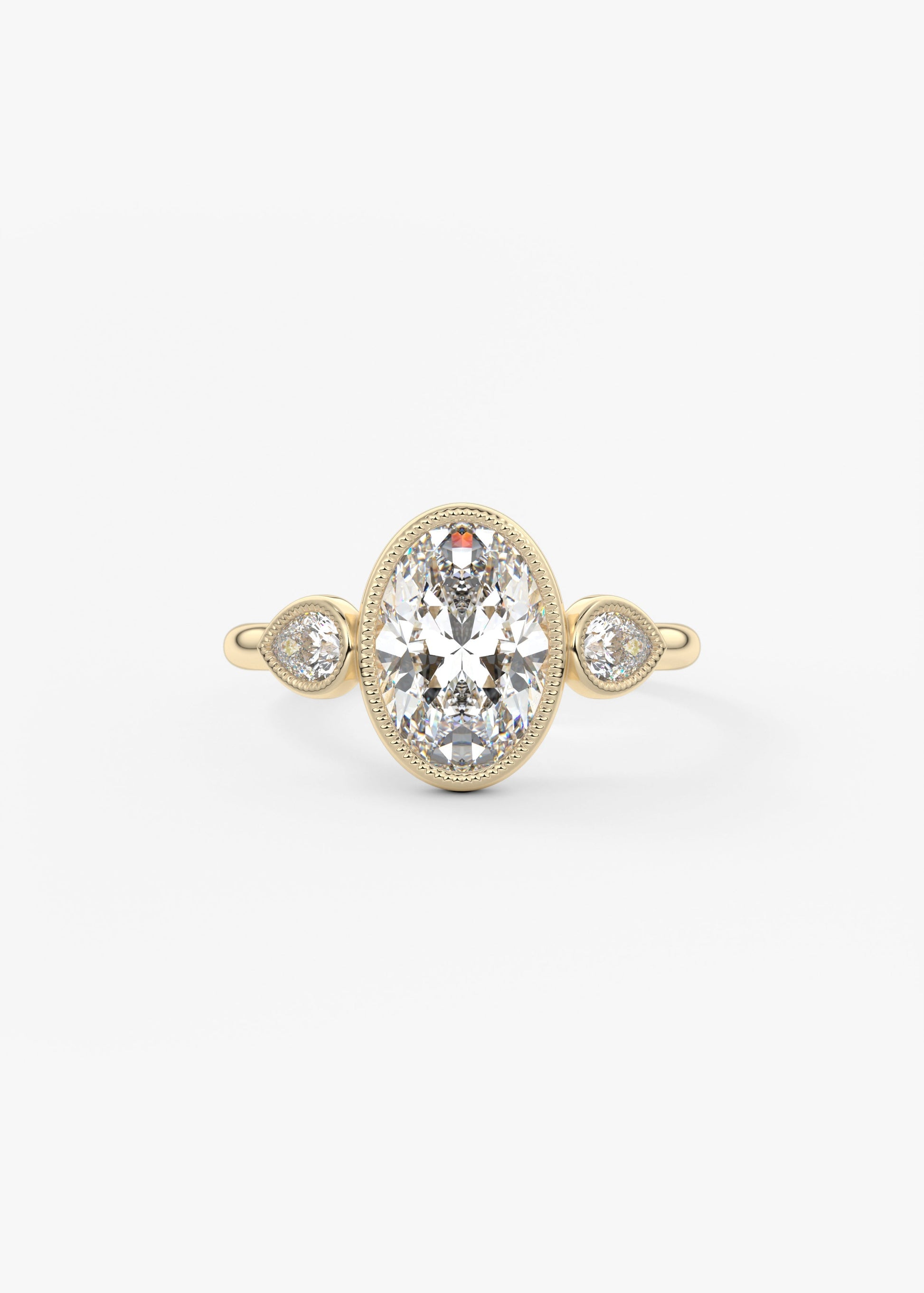 Oval Solitaire With Raised Basket Gallery Lab Grown Diamond Engagement Ring