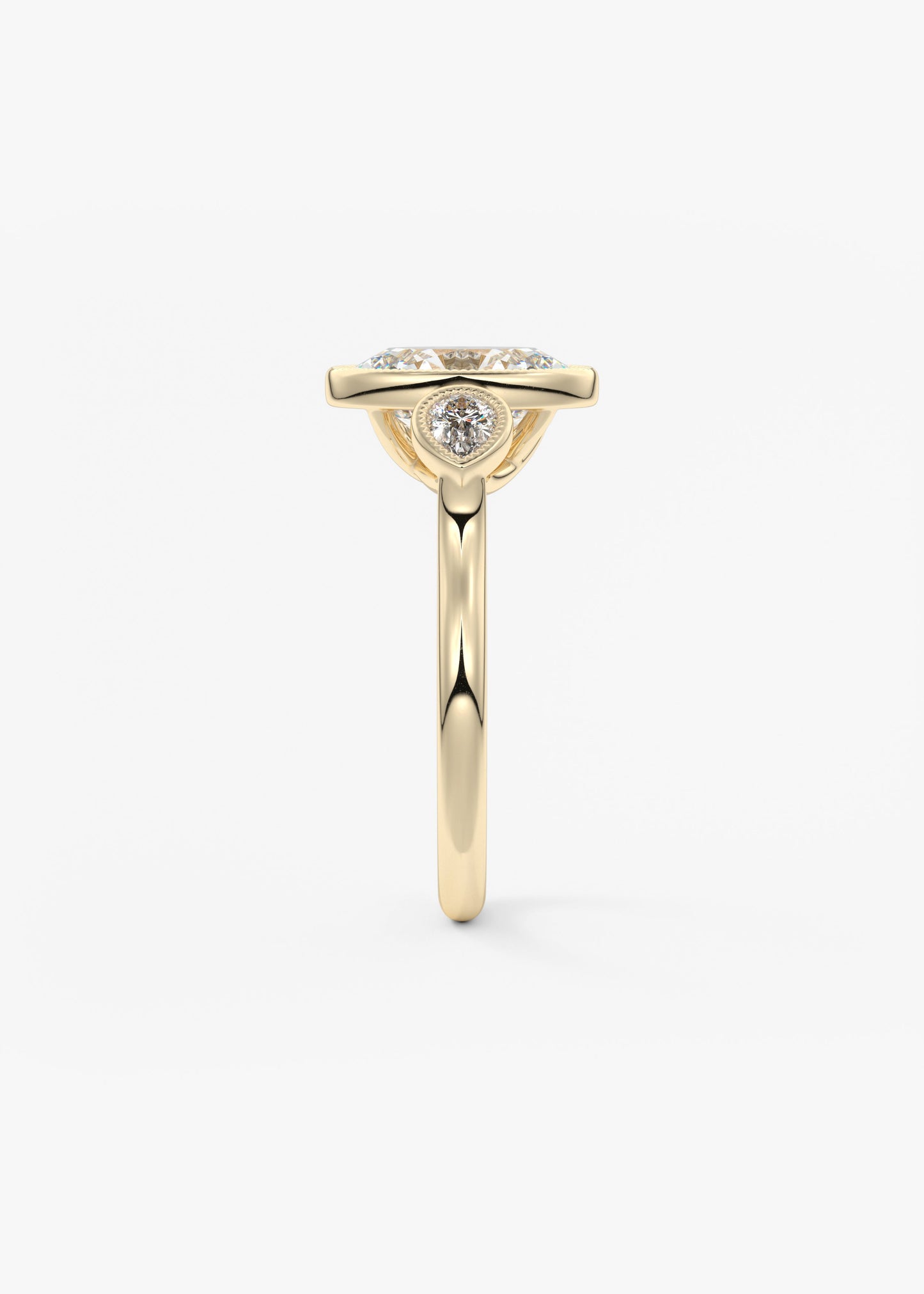 Oval Solitaire With Raised Basket Gallery Lab Grown Diamond Engagement Ring