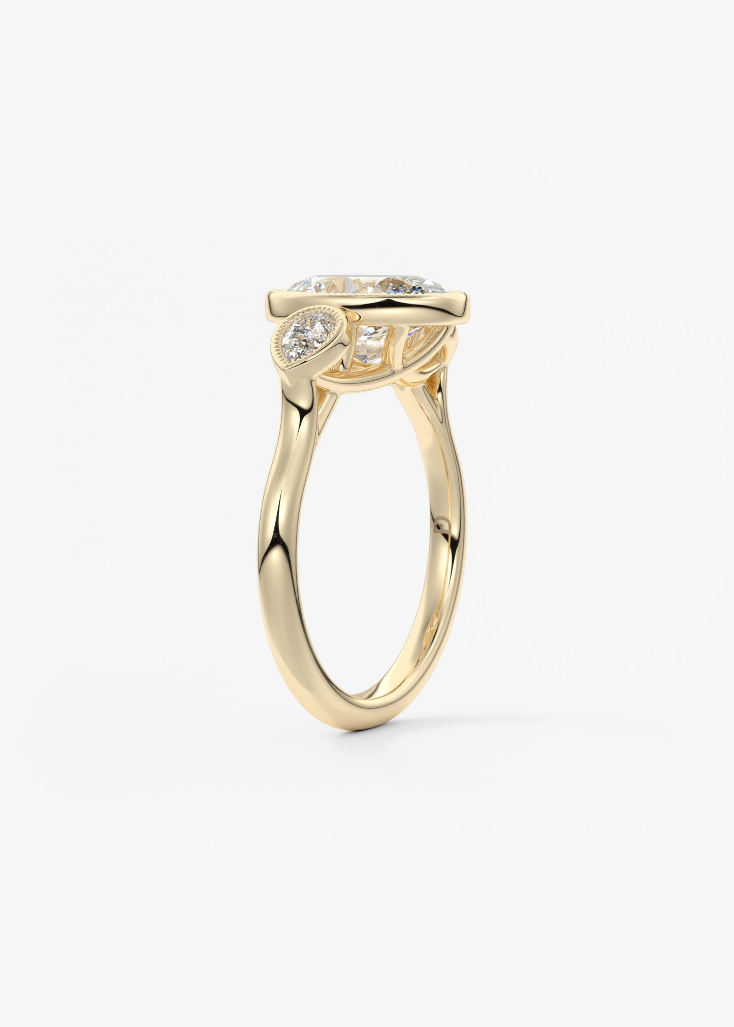 Oval Solitaire With Raised Basket Gallery Lab Grown Diamond Engagement Ring