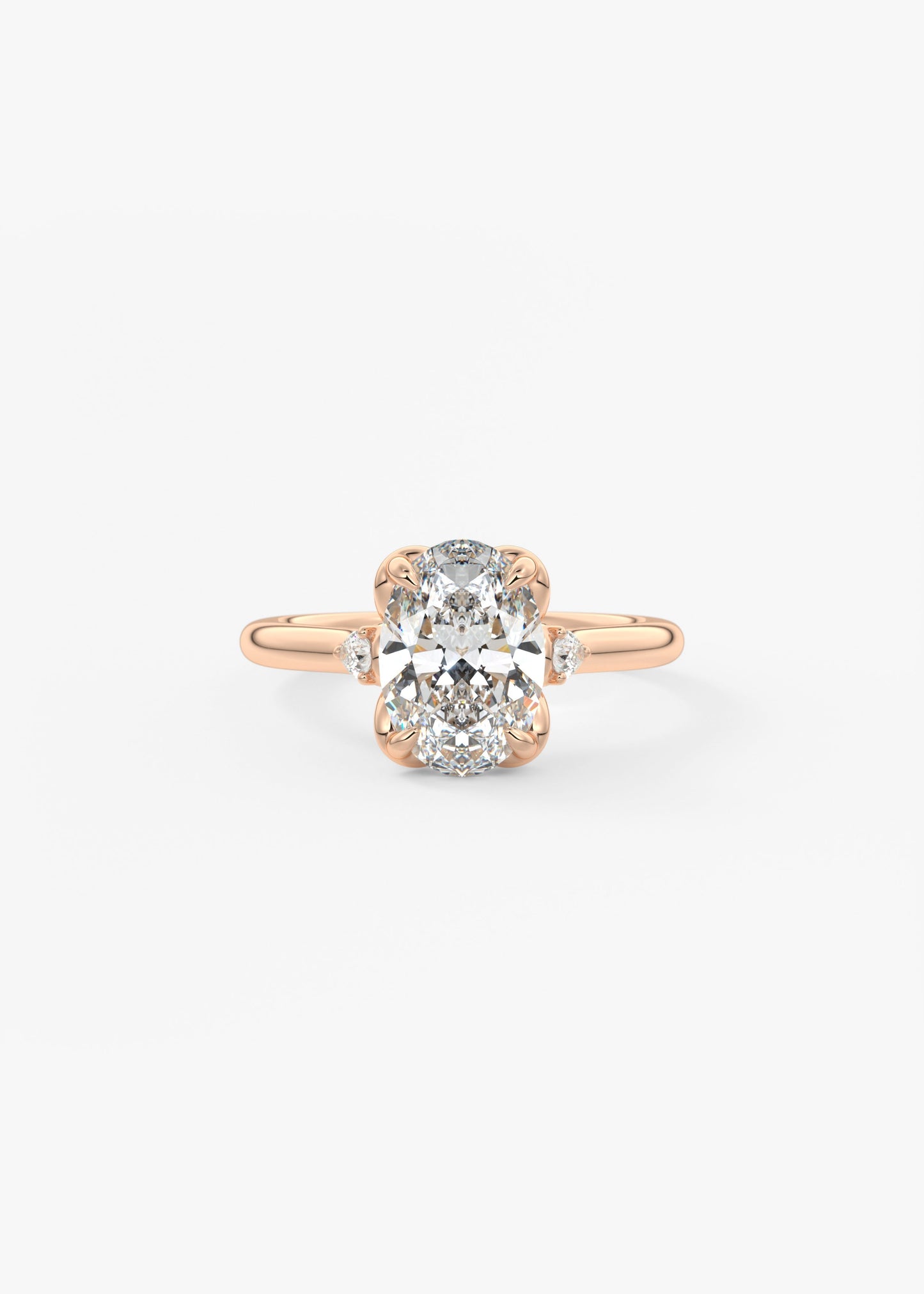 Oval Solitaire With Raised Basket Gallery Lab Grown Diamond Engagement Ring