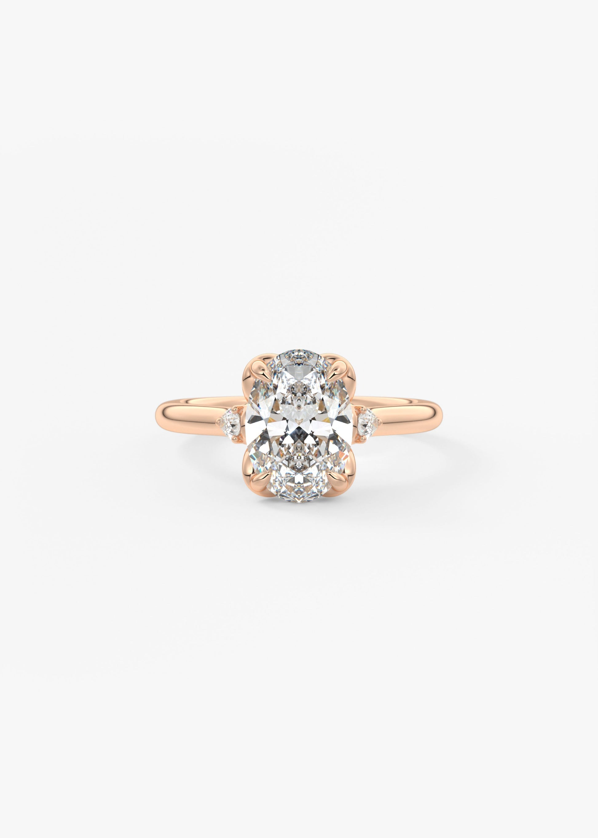 Oval Solitaire With Raised Basket Gallery Lab Grown Diamond Engagement Ring