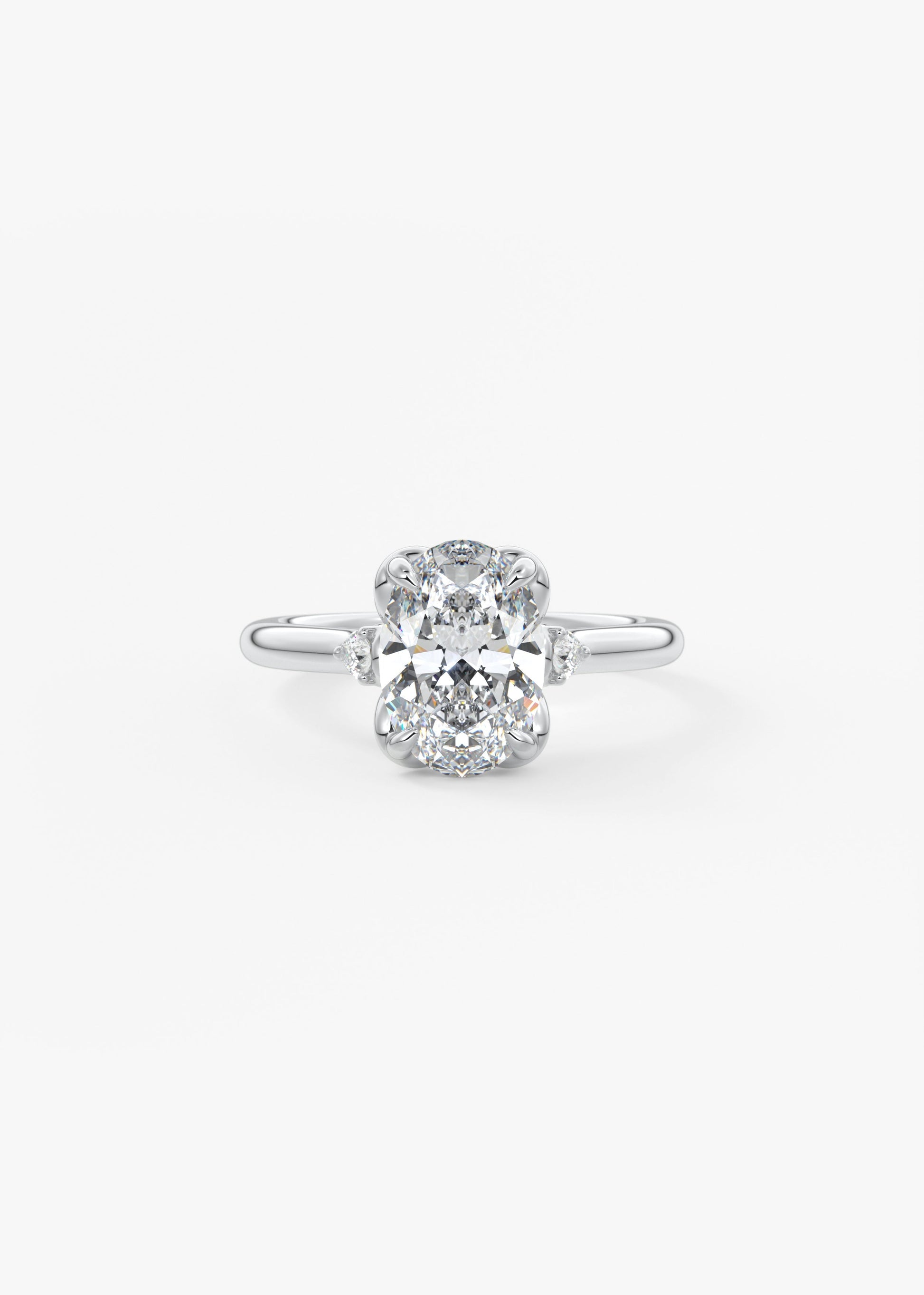 Oval Solitaire With Raised Basket Gallery Lab Grown Diamond Engagement Ring