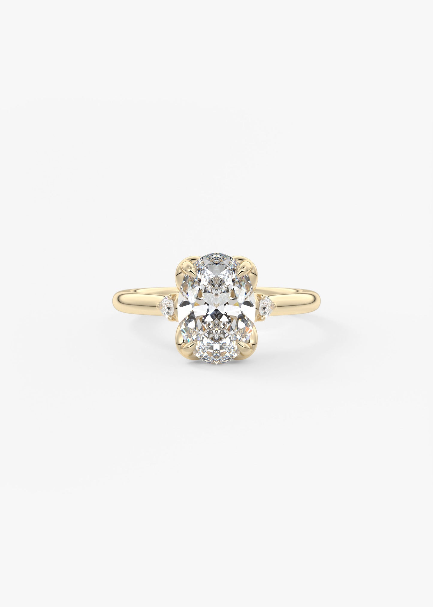 Oval Solitaire With Raised Basket Gallery Lab Grown Diamond Engagement Ring