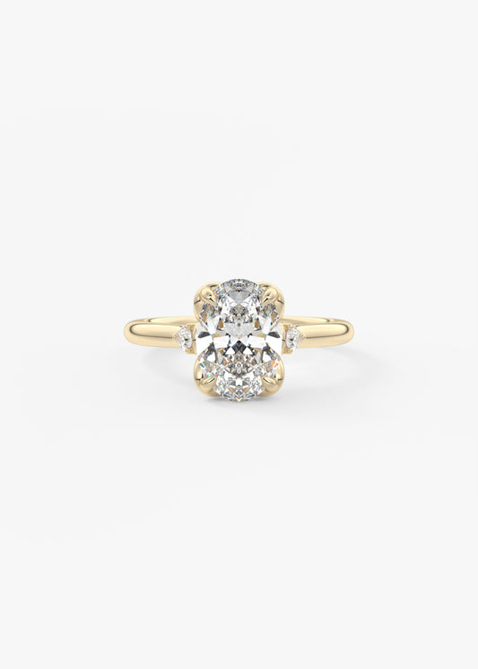 Oval Solitaire With Raised Basket Gallery Lab Grown Diamond Engagement Ring