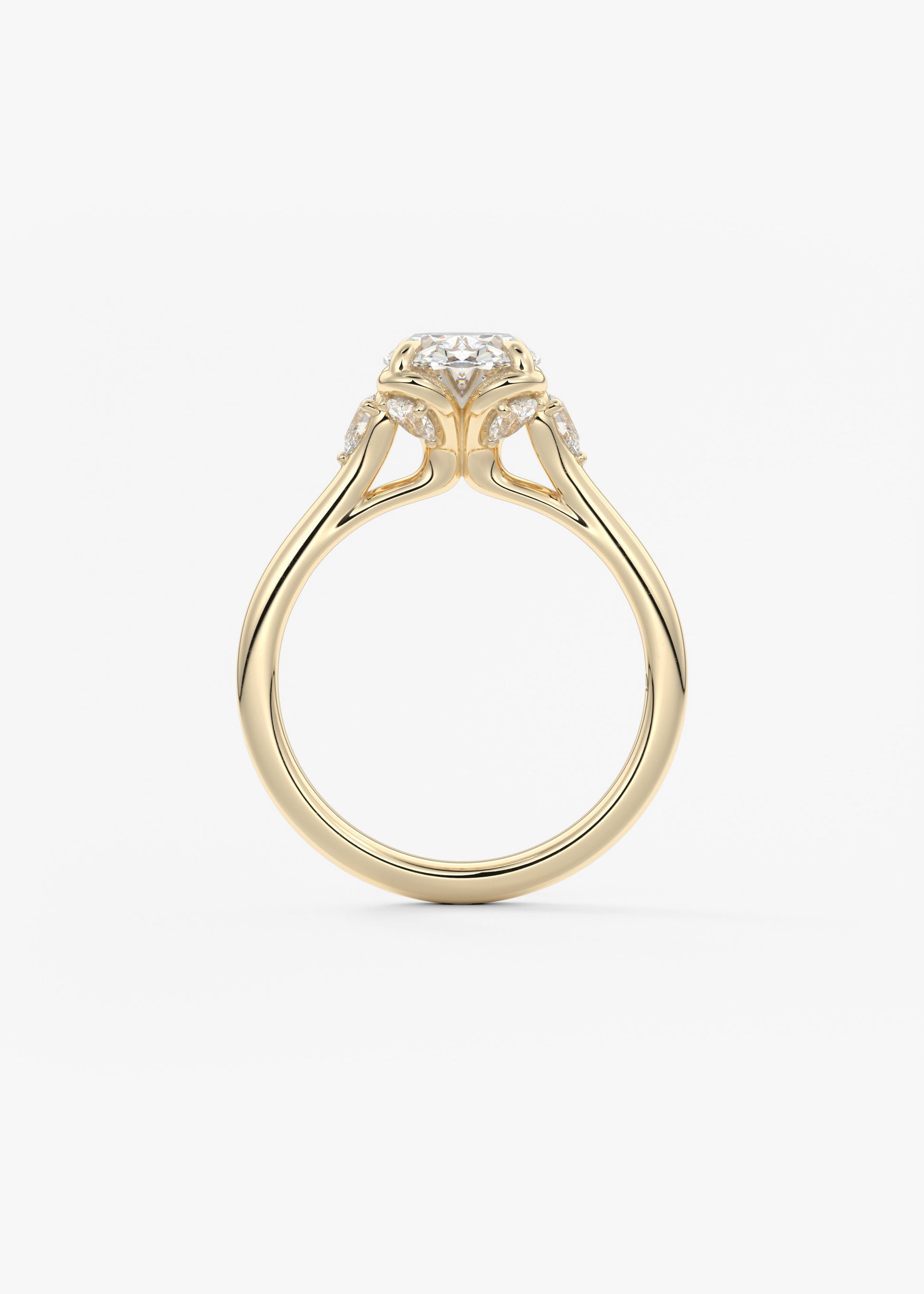 Oval Solitaire With Raised Basket Gallery Lab Grown Diamond Engagement Ring