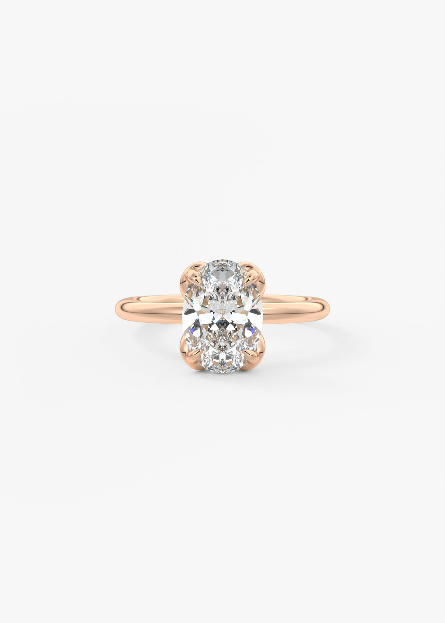 Oval Solitaire With Raised Basket Gallery Lab Grown Diamond Engagement Ring