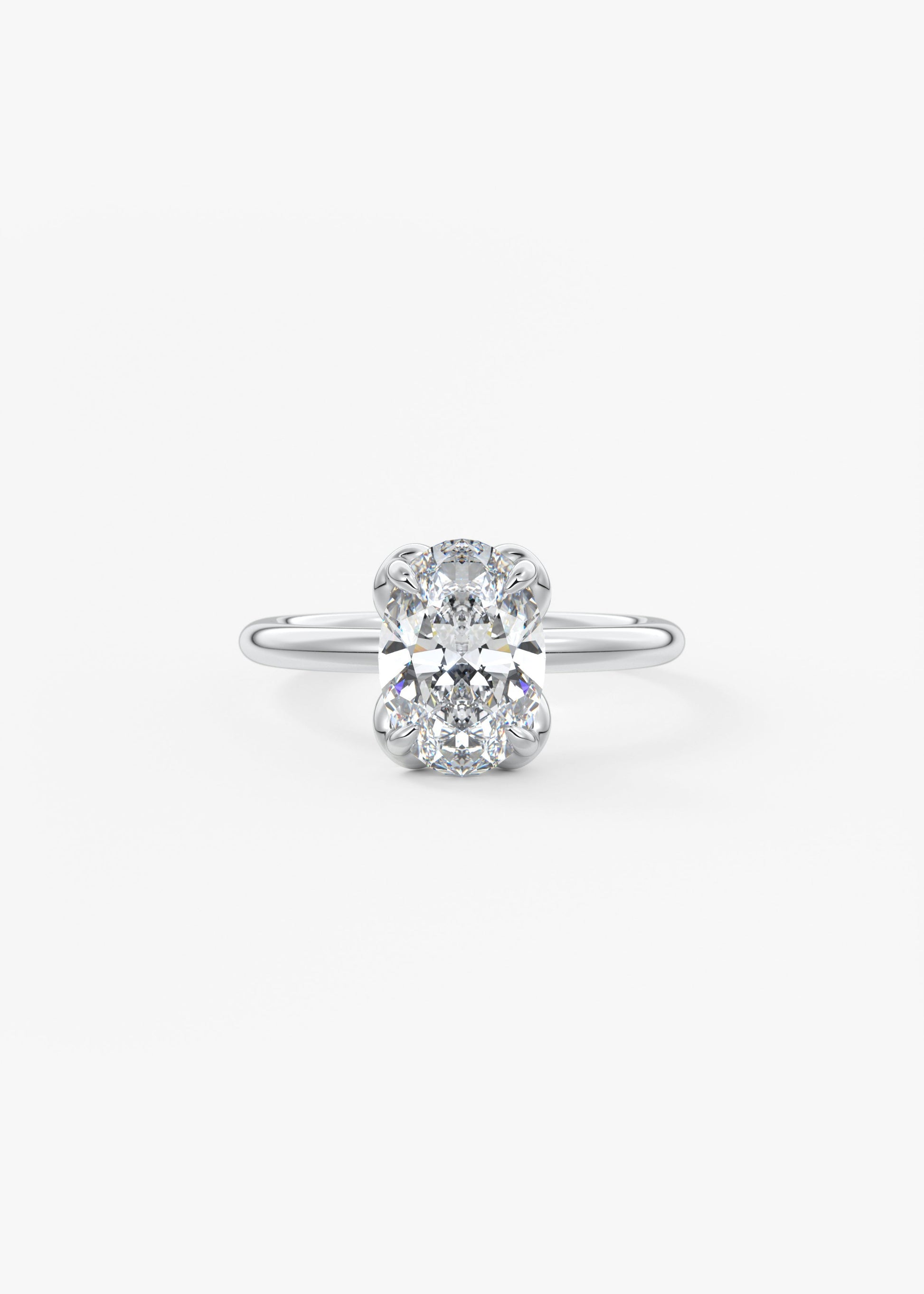 Oval Solitaire With Raised Basket Gallery Lab Grown Diamond Engagement Ring