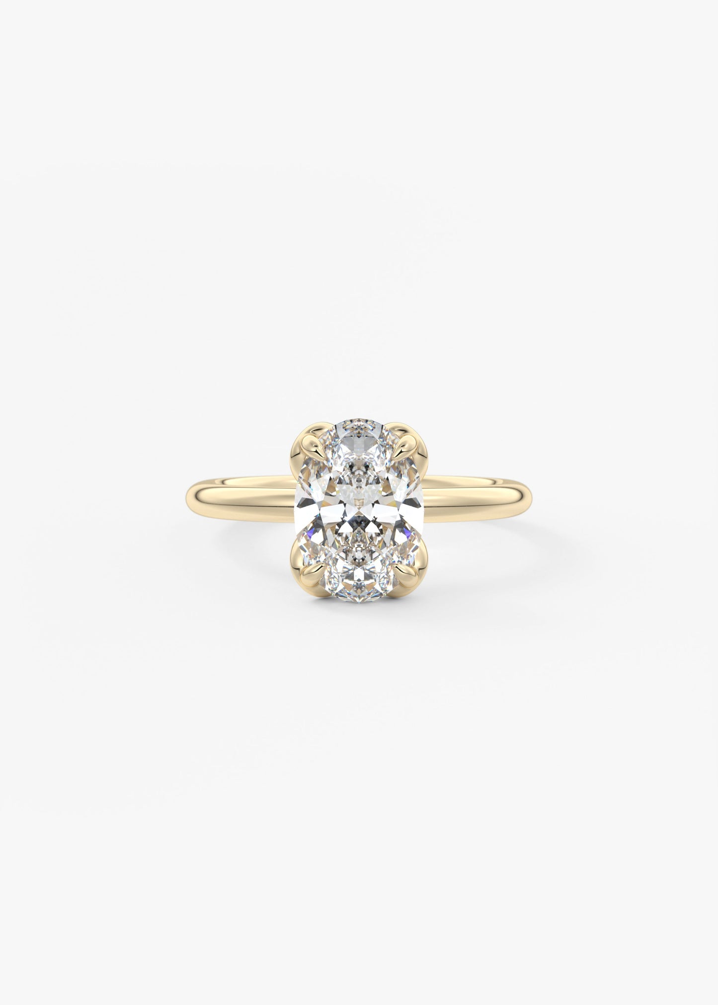 Oval Solitaire With Raised Basket Gallery Lab Grown Diamond Engagement Ring