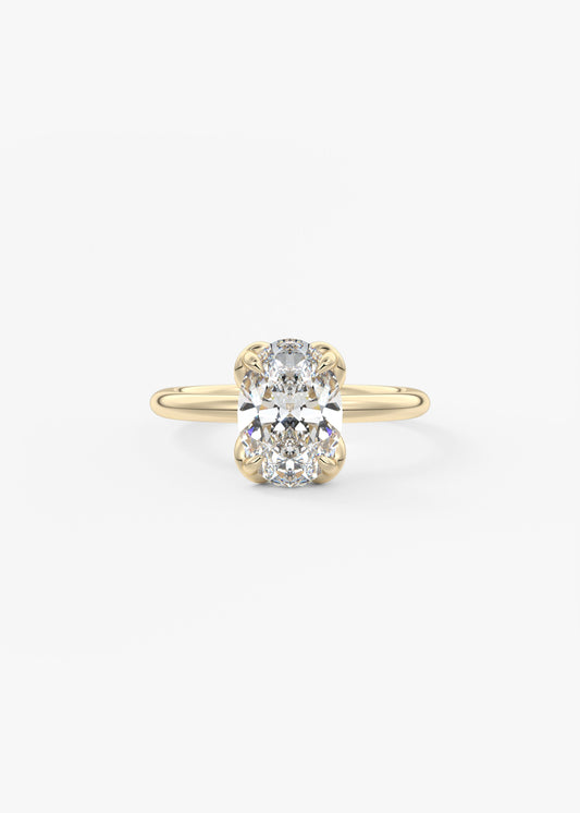 Oval Solitaire With Raised Basket Gallery Lab Grown Diamond Engagement Ring