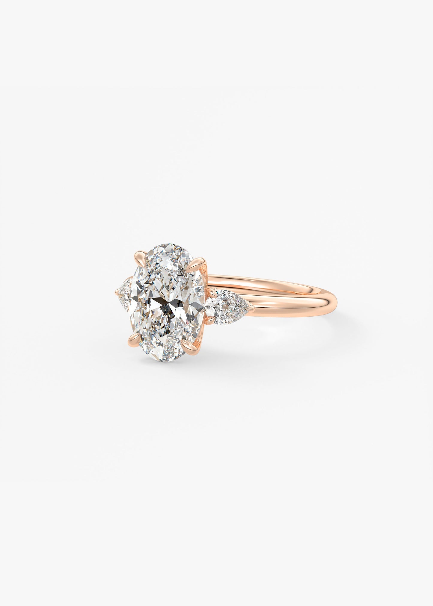 Oval Solitaire With Raised Basket Gallery Lab Grown Diamond Engagement Ring