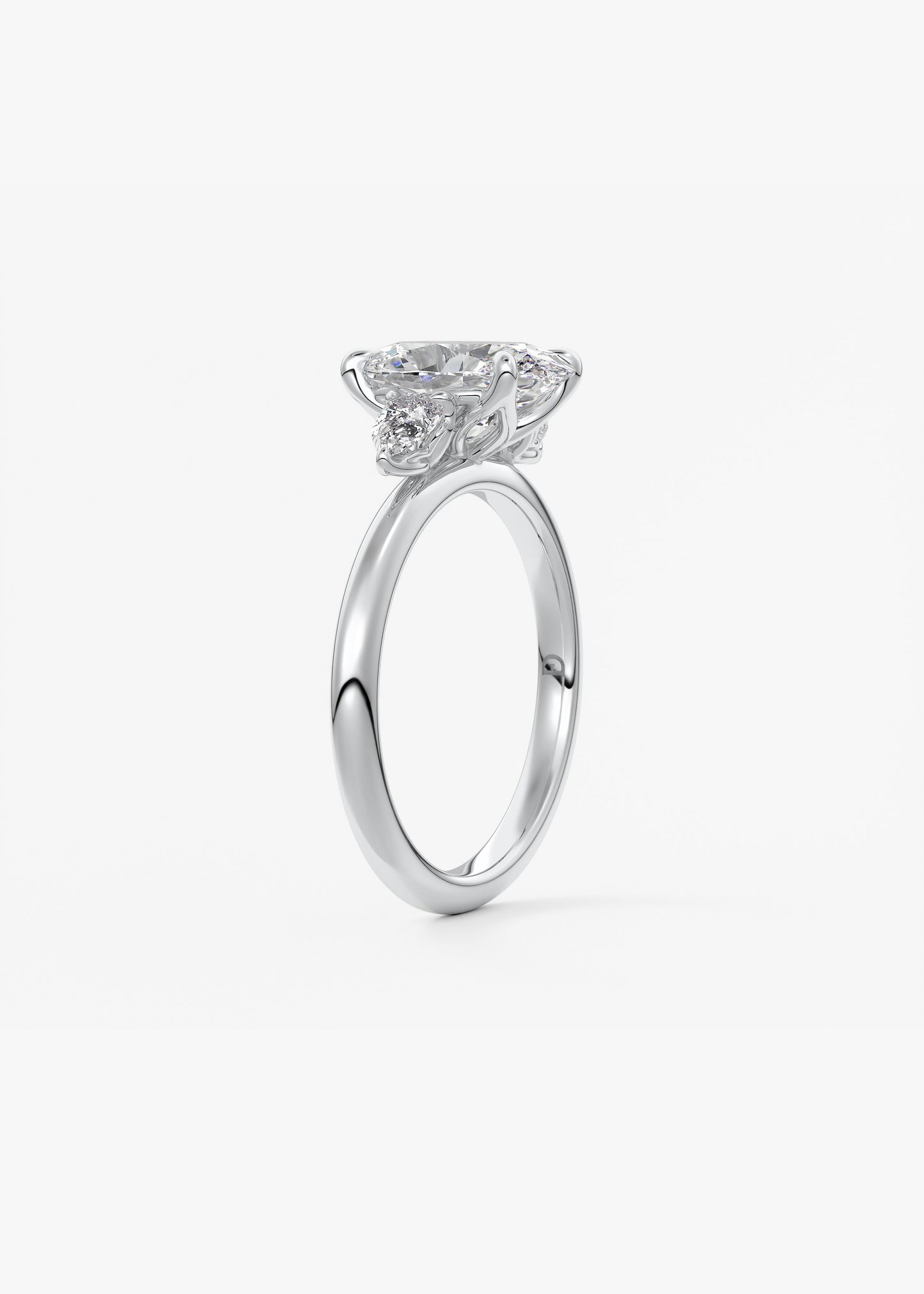 Oval Solitaire With Raised Basket Gallery Lab Grown Diamond Engagement Ring