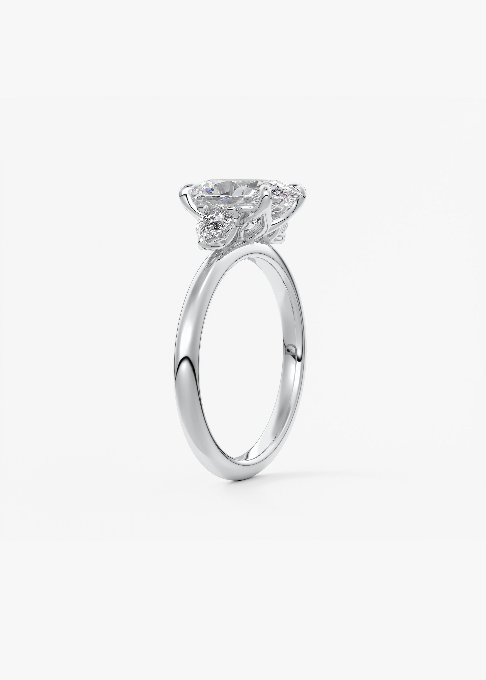 Oval Solitaire With Raised Basket Gallery Lab Grown Diamond Engagement Ring