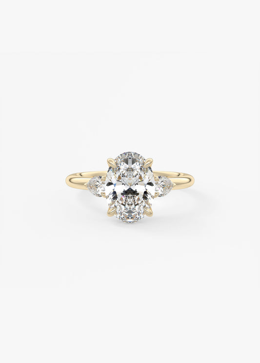 Oval Solitaire With Raised Basket Gallery Lab Grown Diamond Engagement Ring