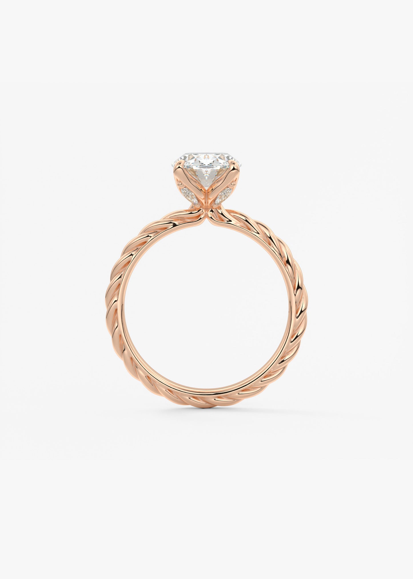 Oval Solitaire With Raised Basket Gallery Lab Grown Diamond Engagement Ring