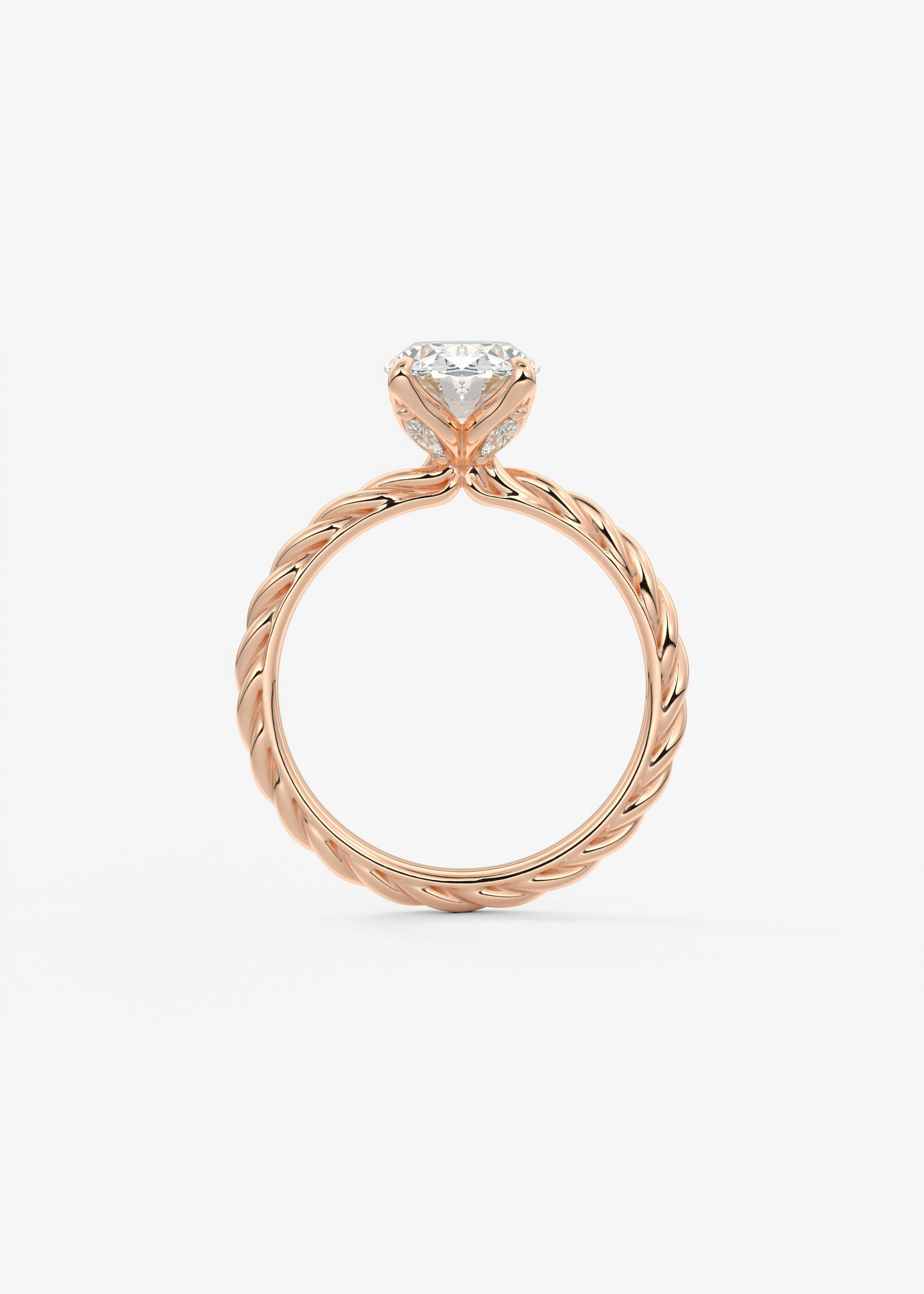 Oval Solitaire With Raised Basket Gallery Lab Grown Diamond Engagement Ring