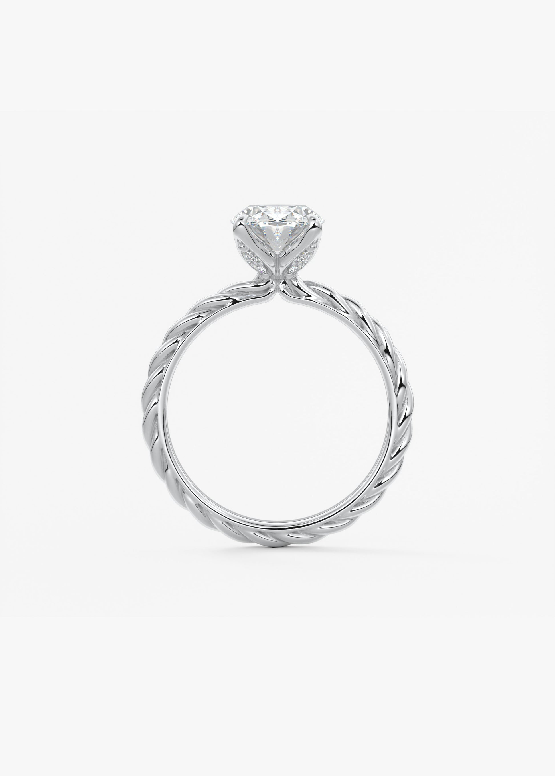 Oval Solitaire With Raised Basket Gallery Lab Grown Diamond Engagement Ring