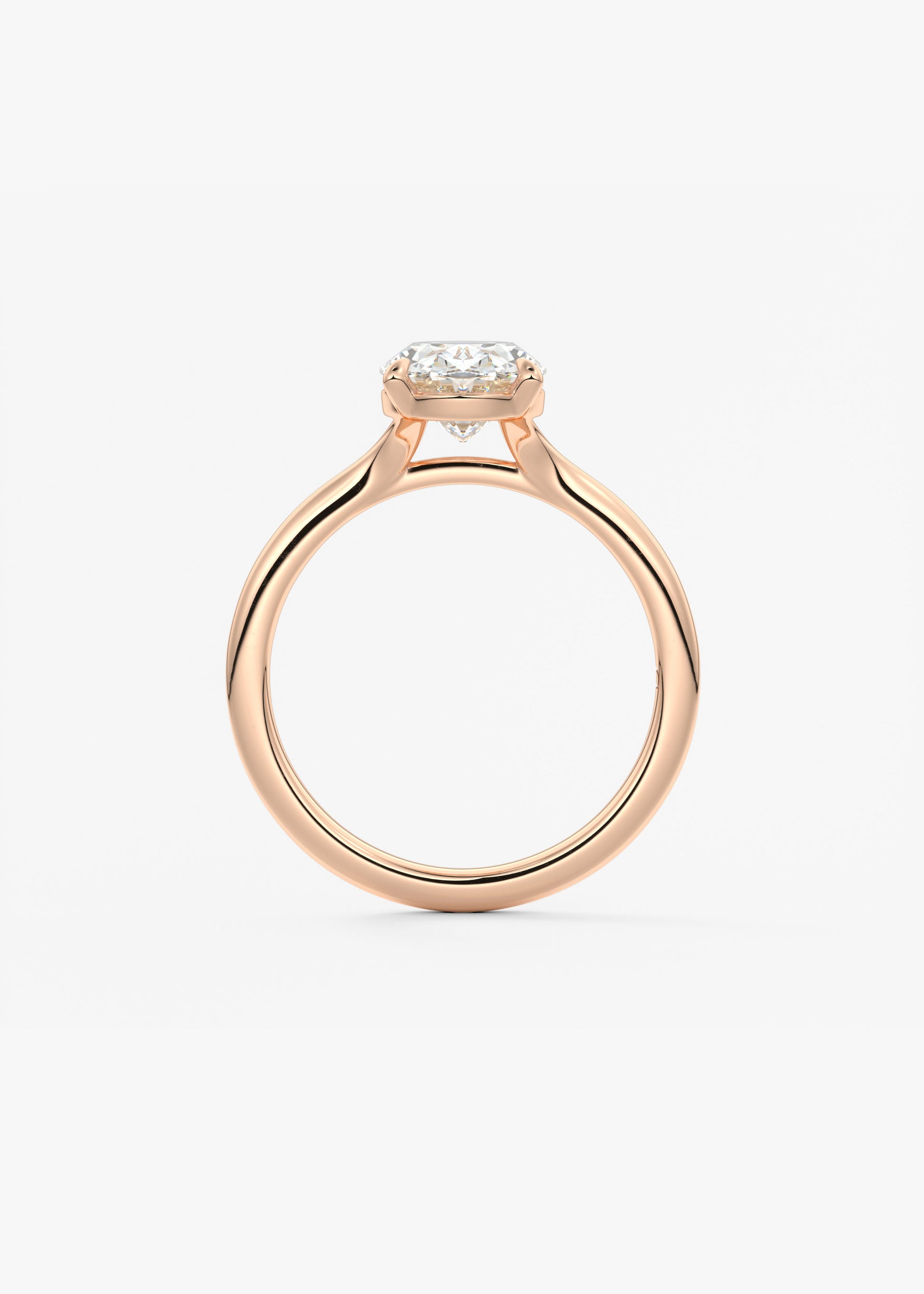 Oval Solitaire With Raised Basket Gallery Lab Grown Diamond Engagement Ring