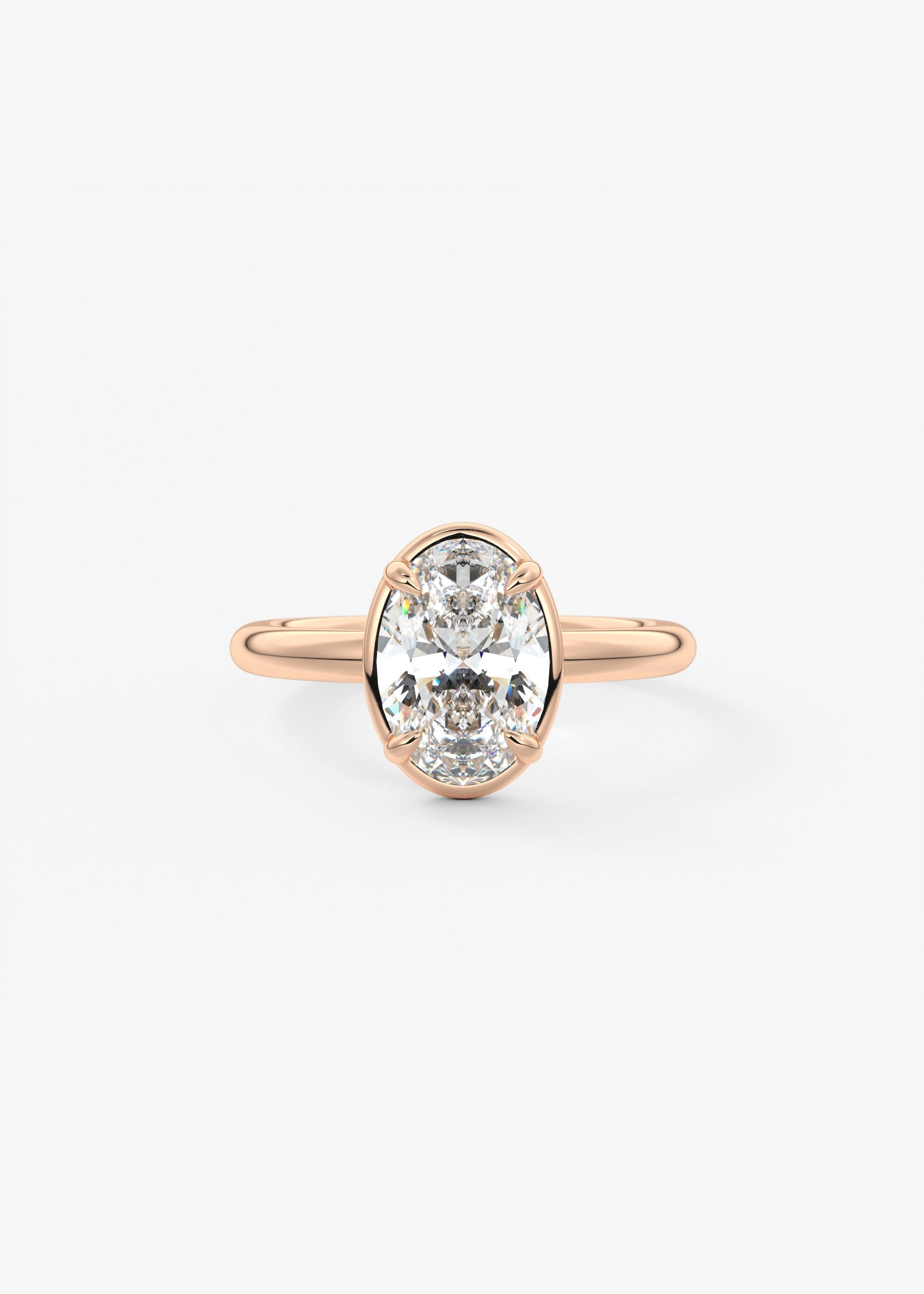 Oval Solitaire With Raised Basket Gallery Lab Grown Diamond Engagement Ring