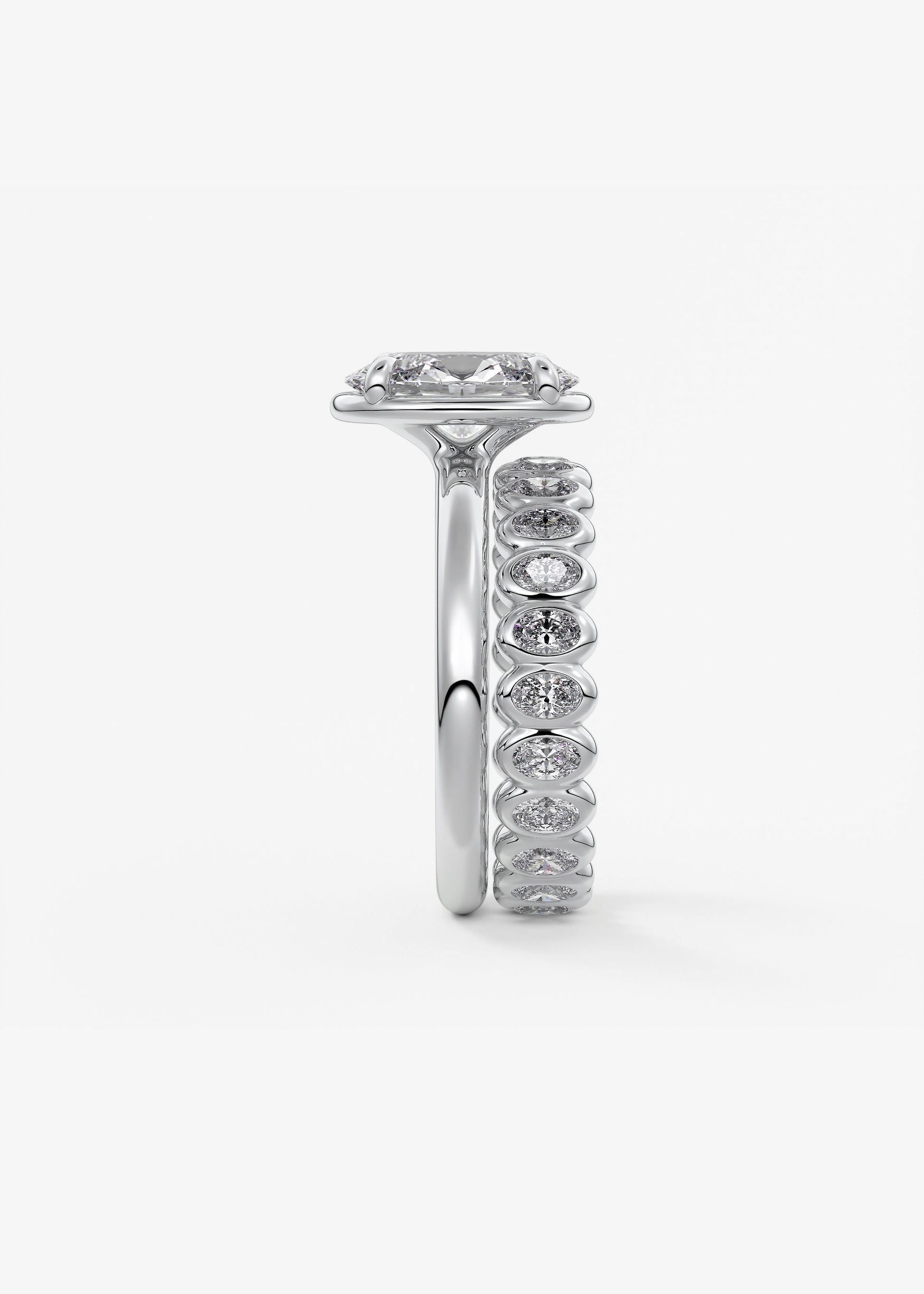 Oval Solitaire With Raised Basket Gallery Lab Grown Diamond Engagement Ring